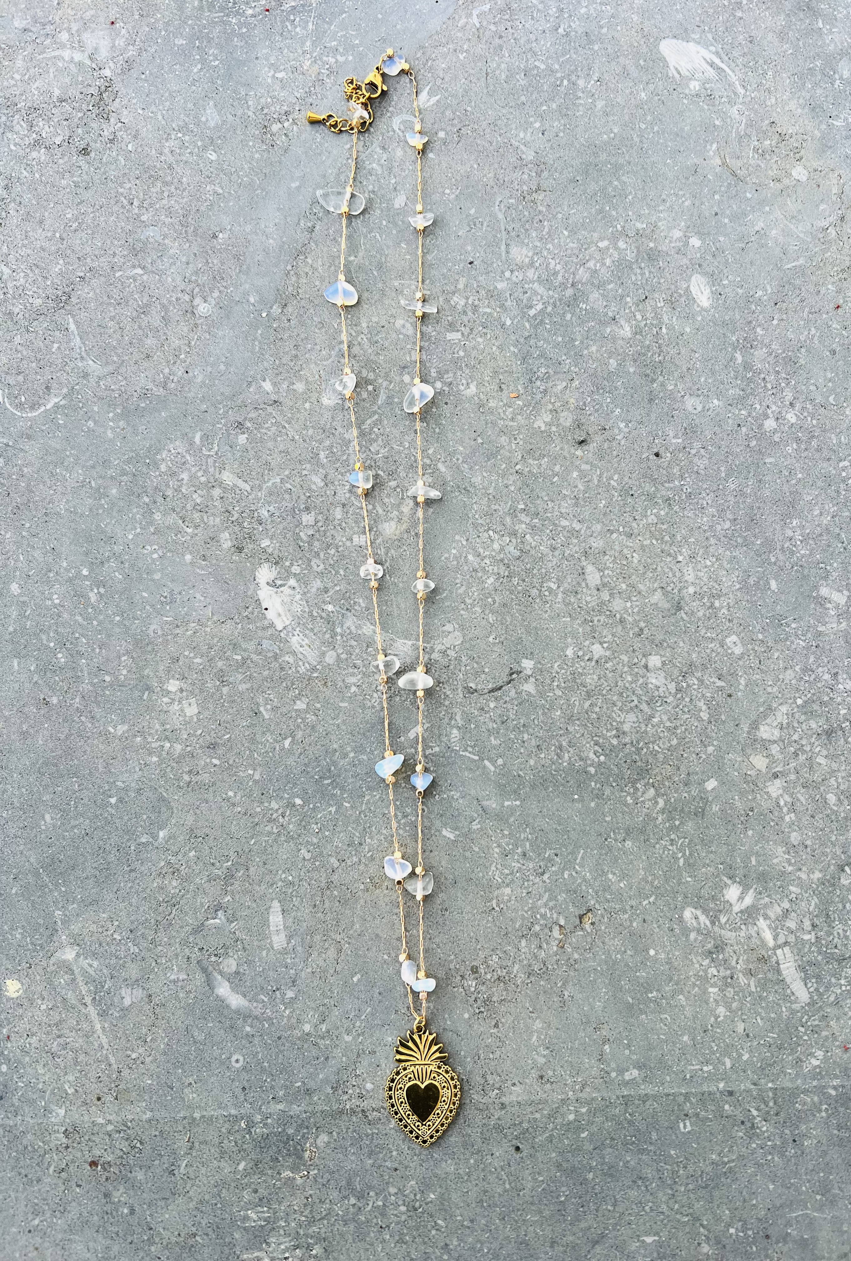 Collier HIELO, quartz blanc