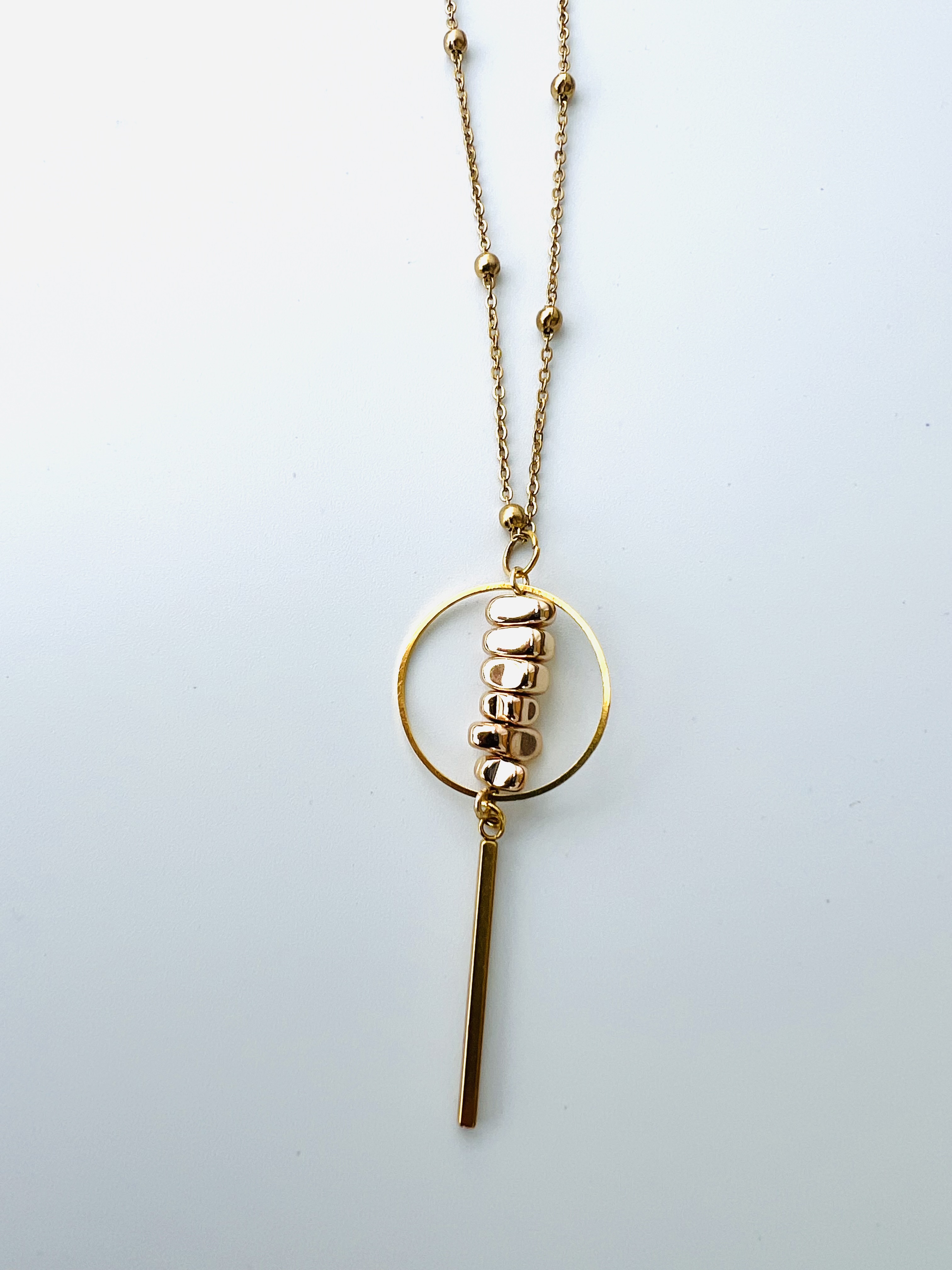 Collier GOLD INUKSHUK, hématite plaqué or 14k