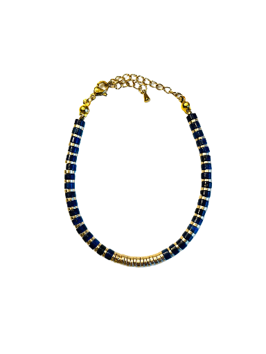 Bracelet OSIRIS, lapis lazuli, hématite dorée