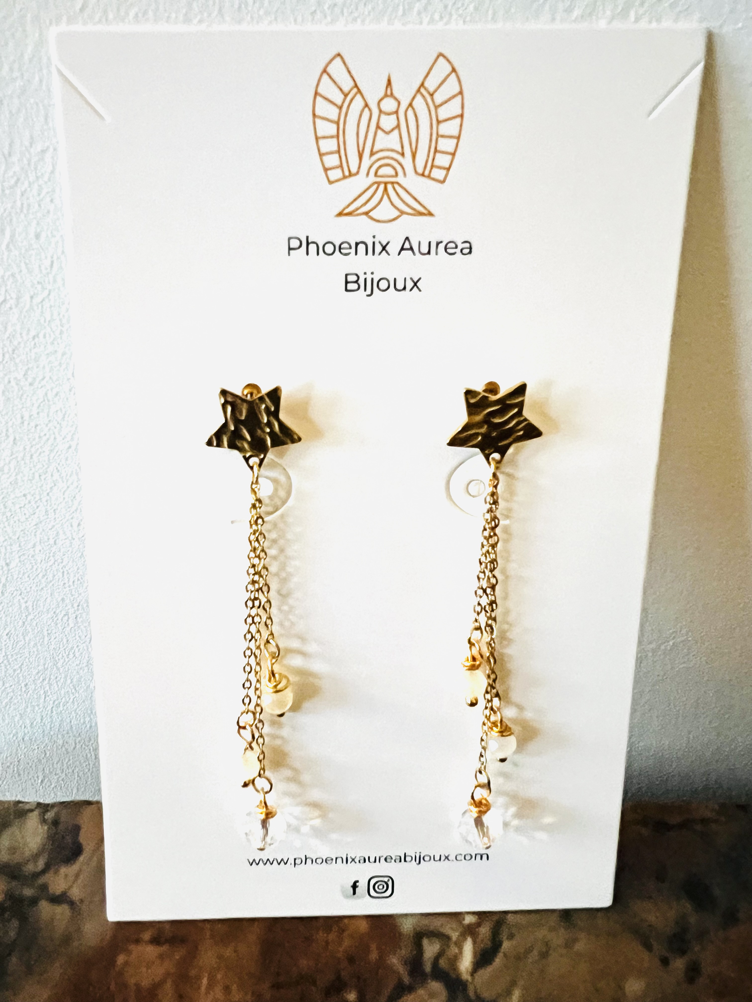 Boucles d'oreilles ESTRELLA Y NIEVE, cristal de Bohème