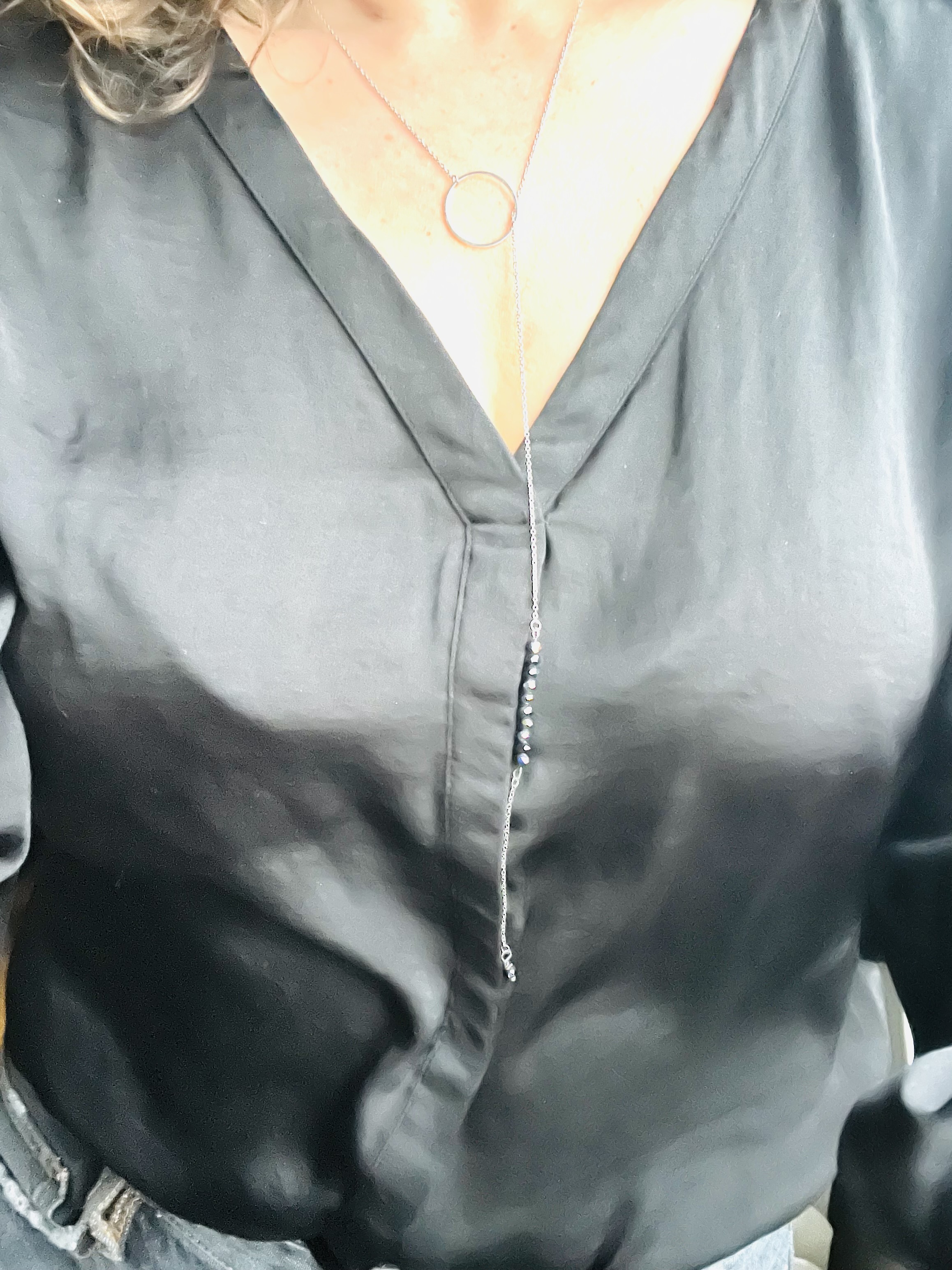 Sautoir THE NIGHT IS YOUNG, cristal de Bohème