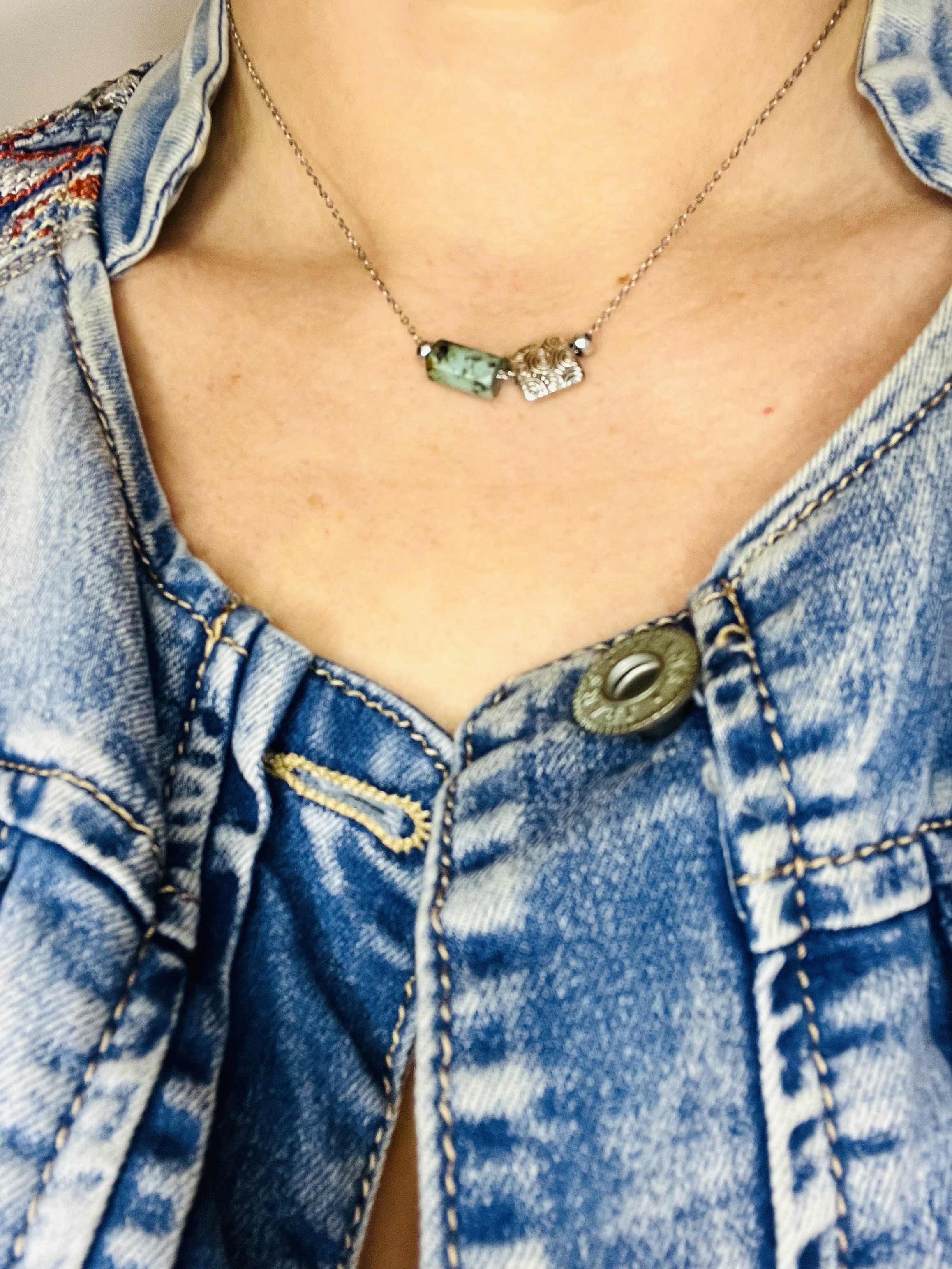 Collier LUZ, turquoise africaine