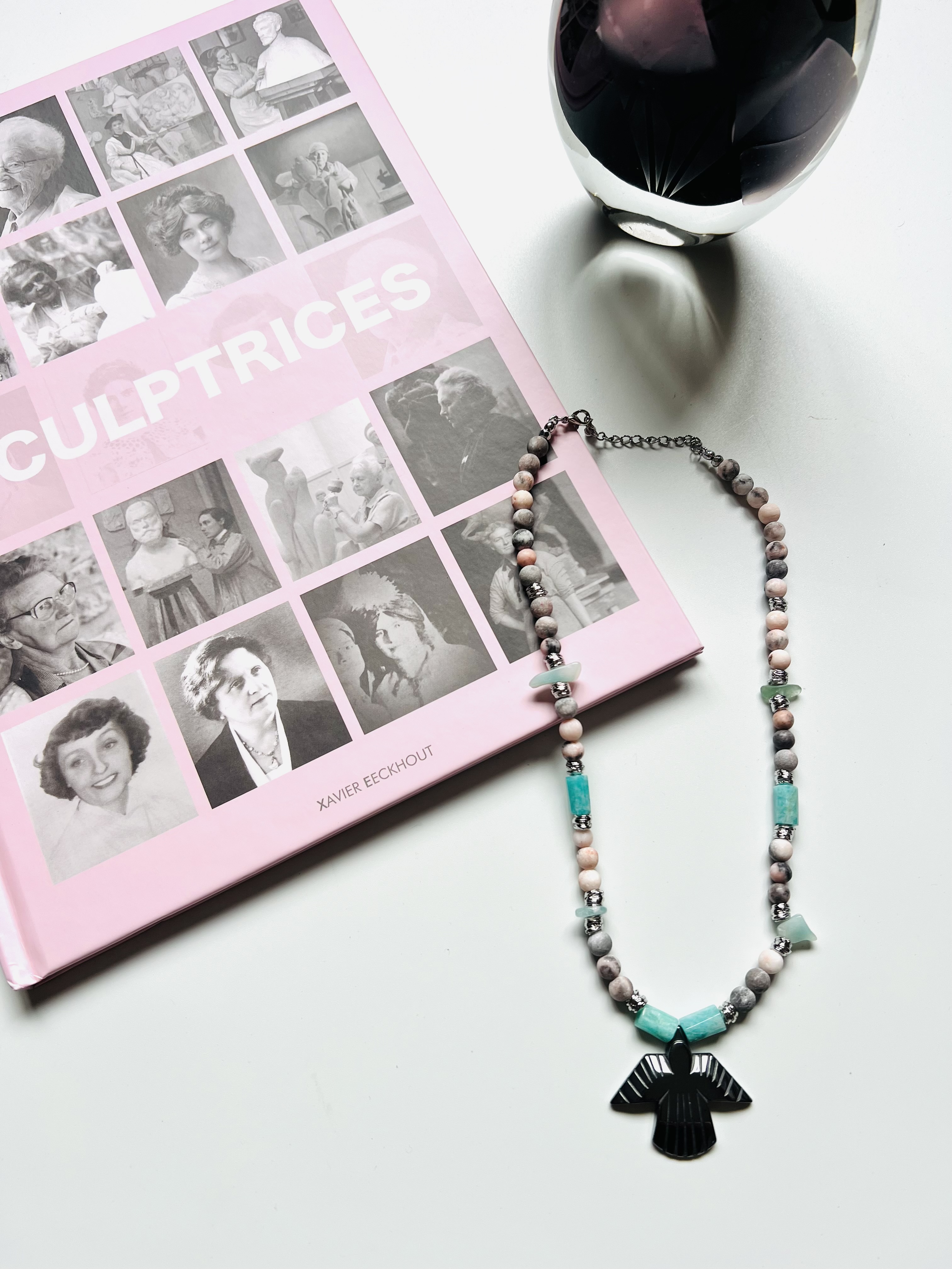 Collier SPRING PHOENIX, aventurine, jaspe zébrée