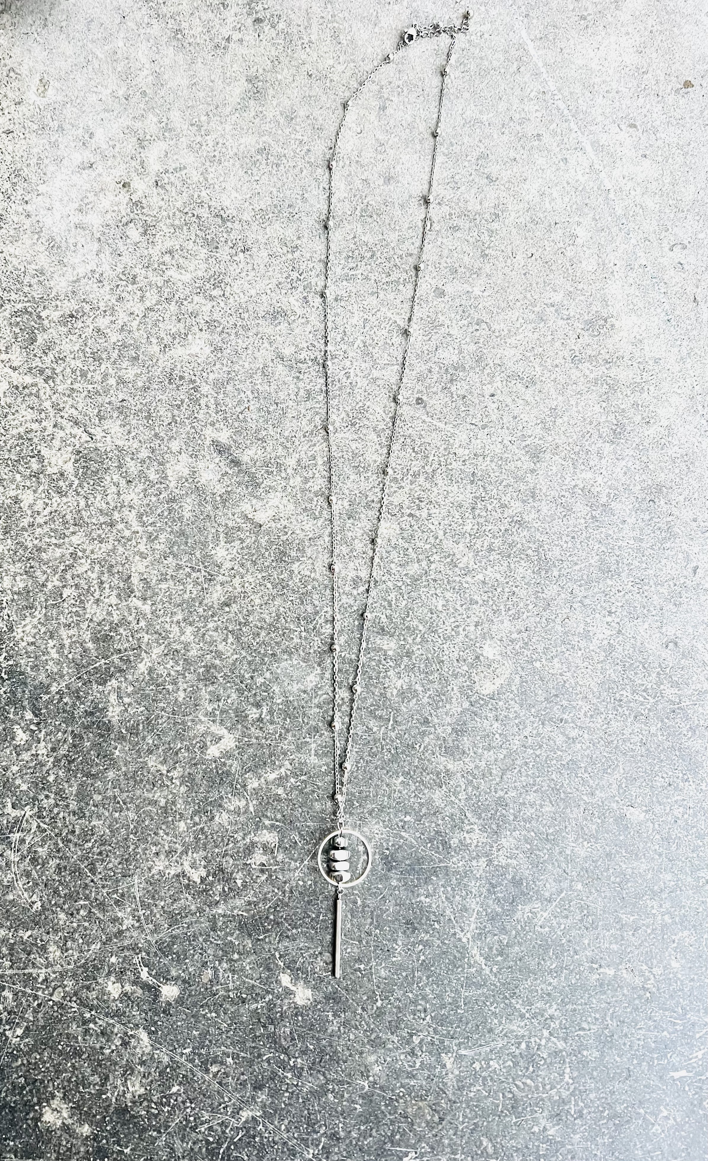 Collier SILVER INUKSHUK, hématite argentée