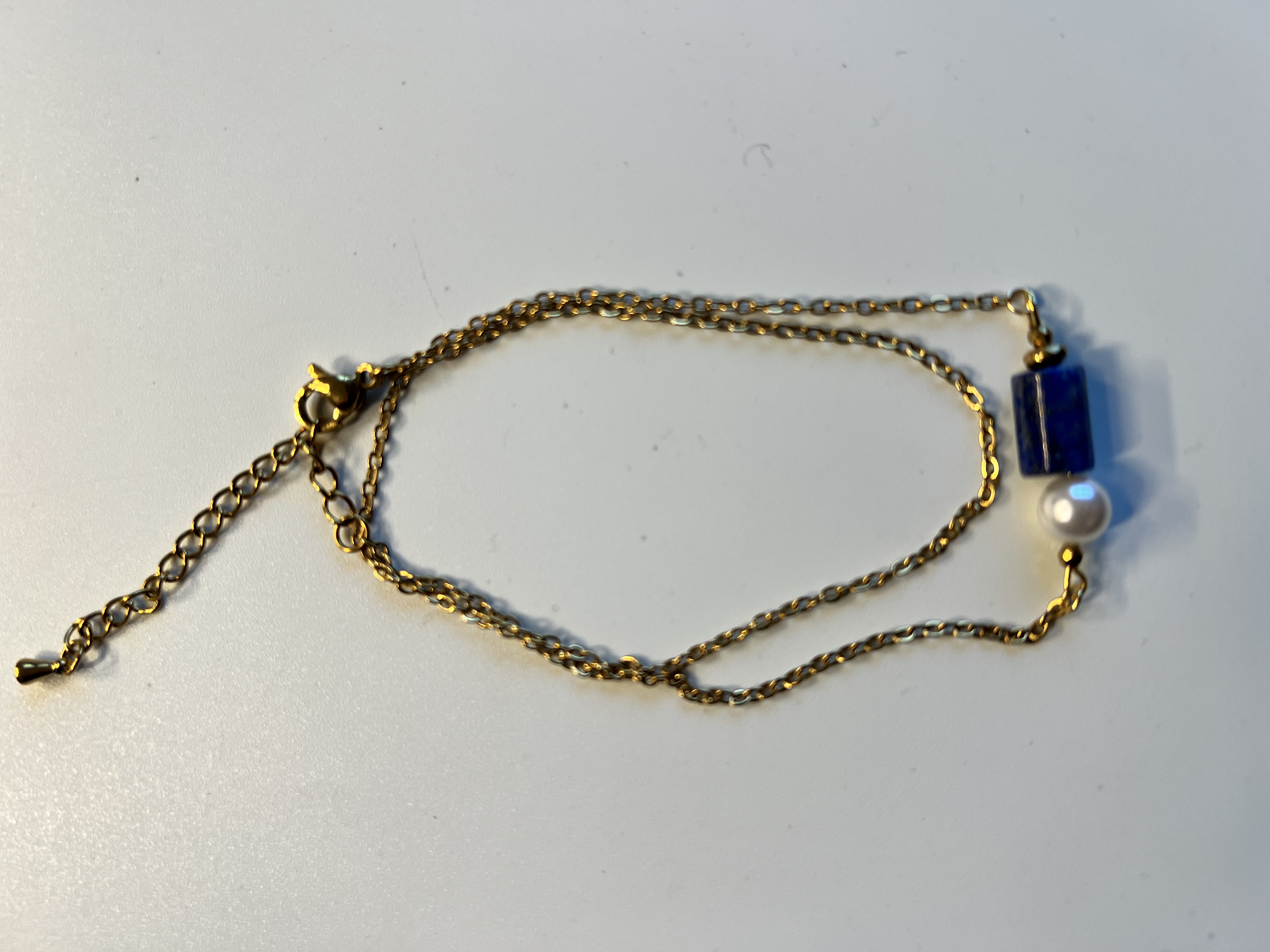 Bracelet ISIS, lapis lazuli, perle d'eau douce