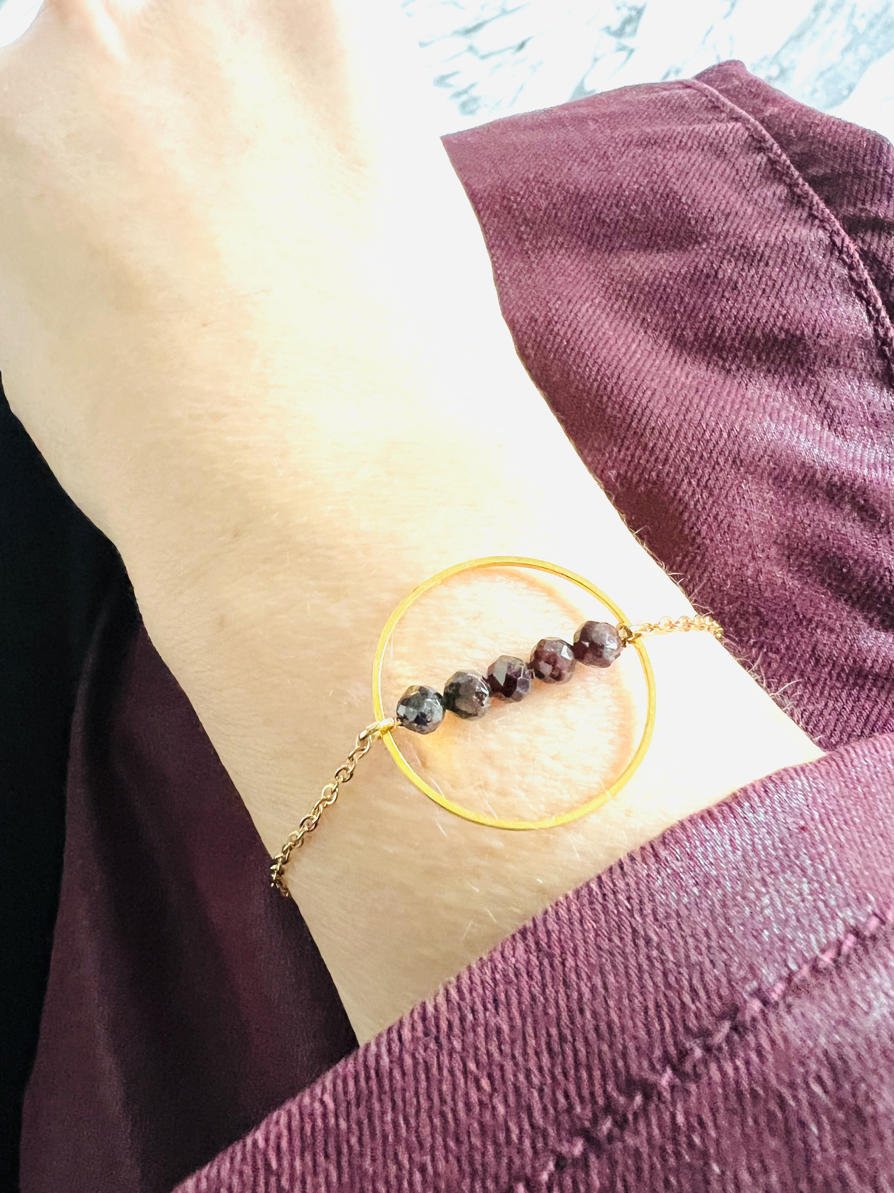 Bracelet BURGUNDY, grenat