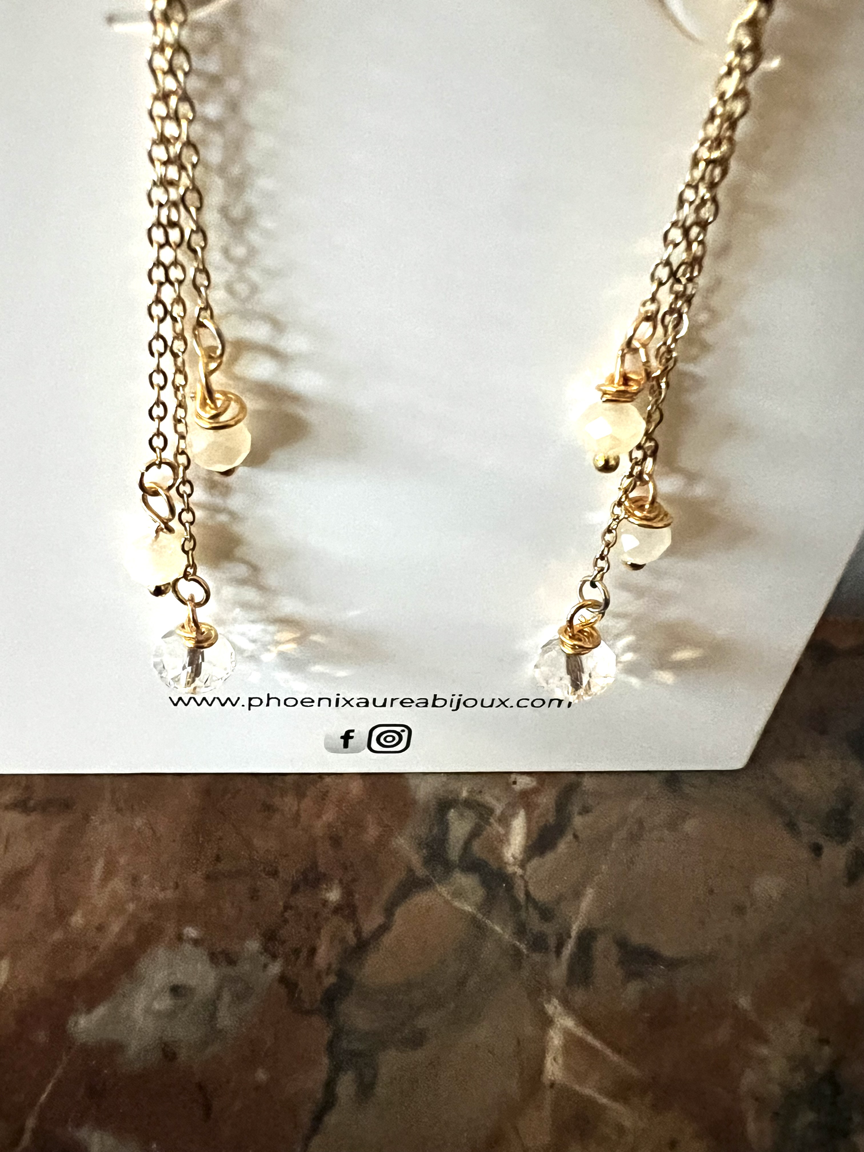 Boucles d'oreilles ESTRELLA Y NIEVE, cristal de Bohème