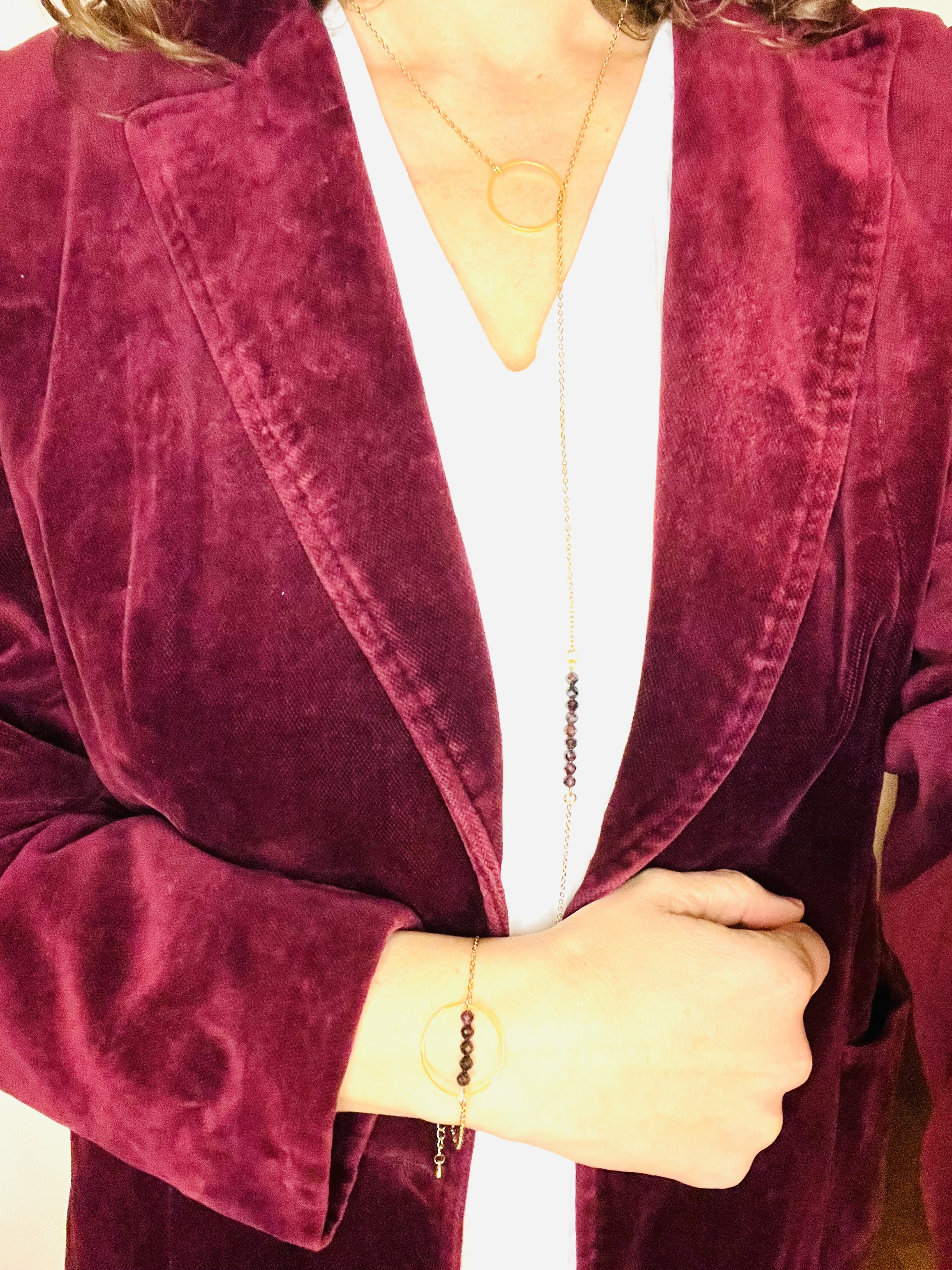 Bracelet BURGUNDY, grenat