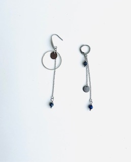 Boucles d'oreilles JUPITER CRASH,  sodalite