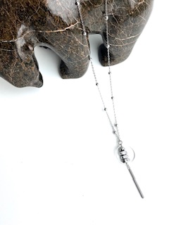 Collier SILVER INUKSHUK, hématite argentée