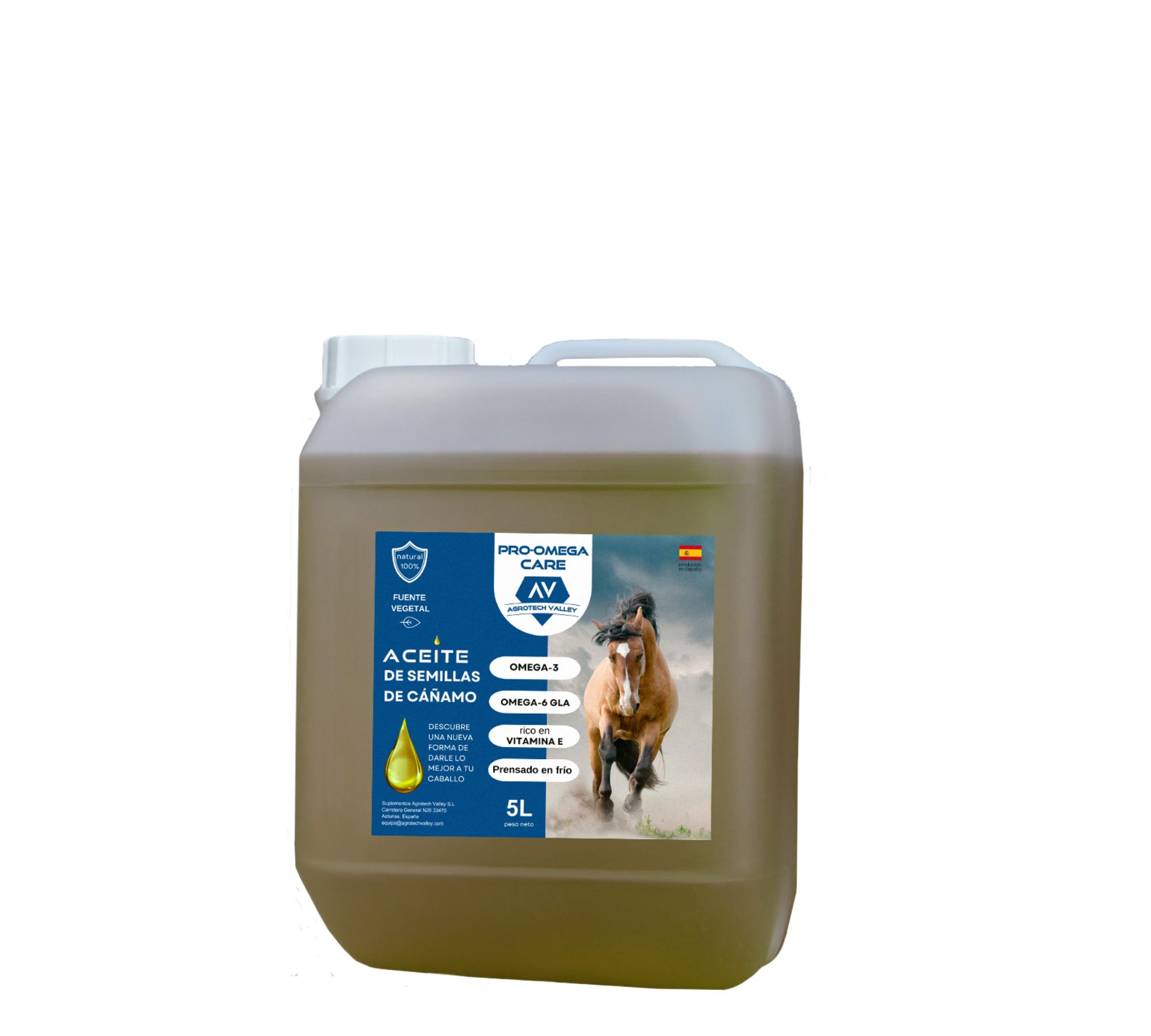 PRO-OMEGA OIL Aceite de semillas de cáñamo 5 Litros