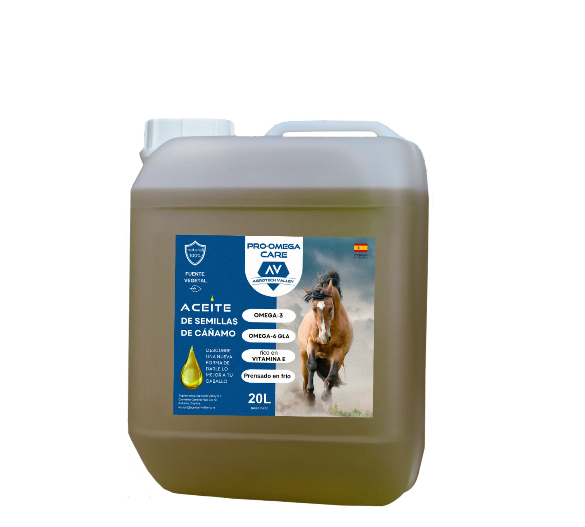 PRO-OMEGA OIL Aceite de semillas de cáñamo 20Litros