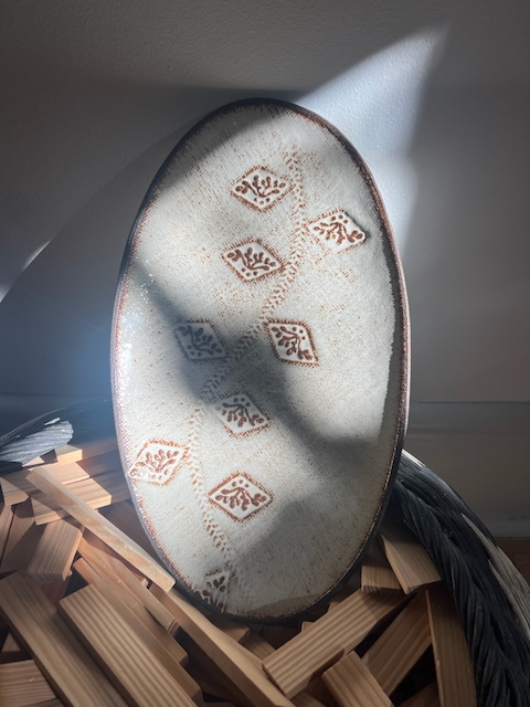 "Rūta" rombus stamp platter