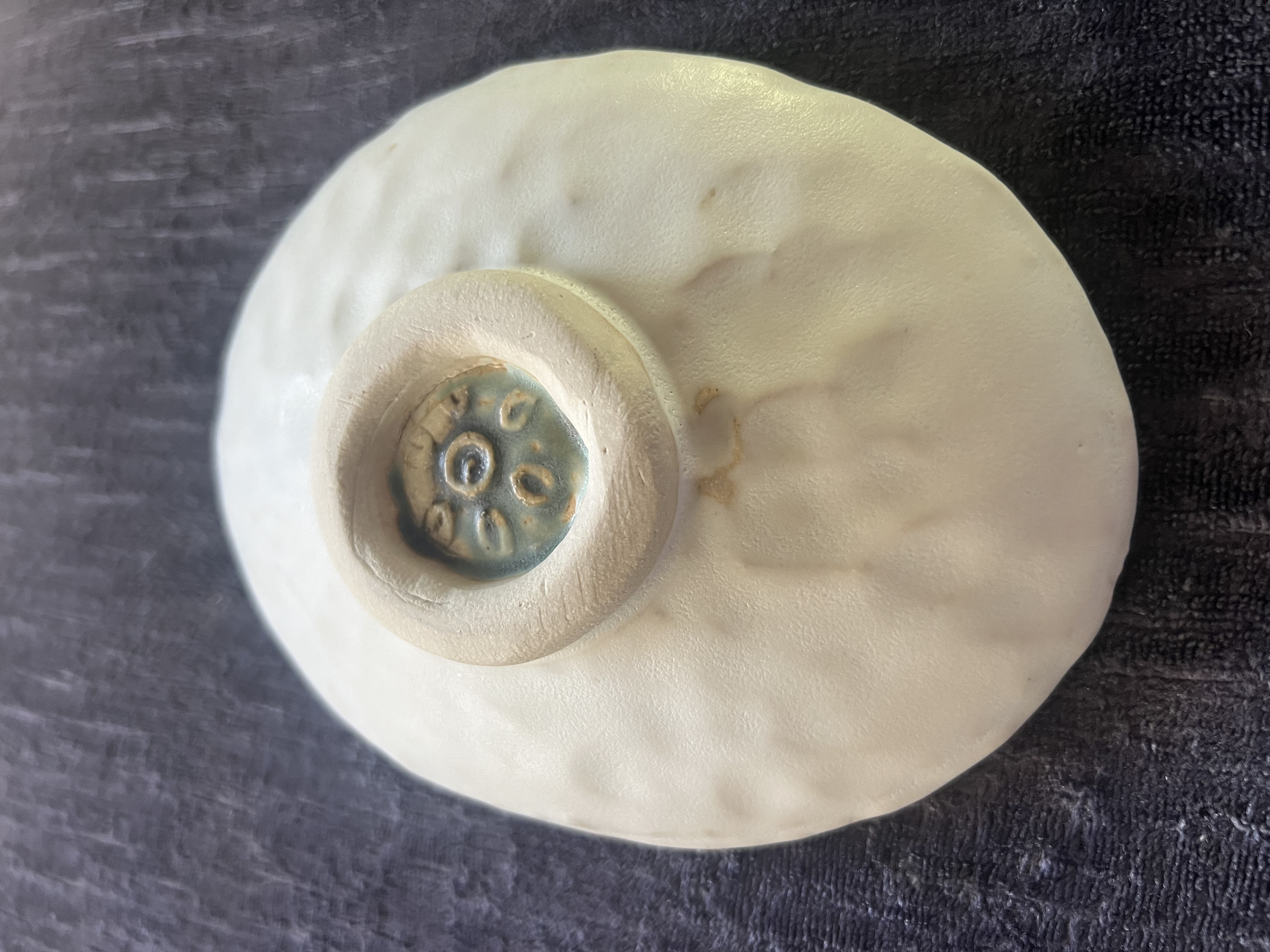 "Verpstė" jewelry dish dark green