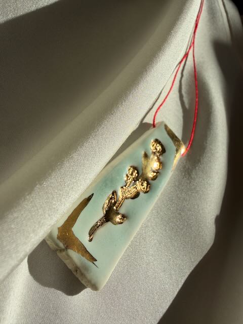 Porcelain + Gold Luster Necklace