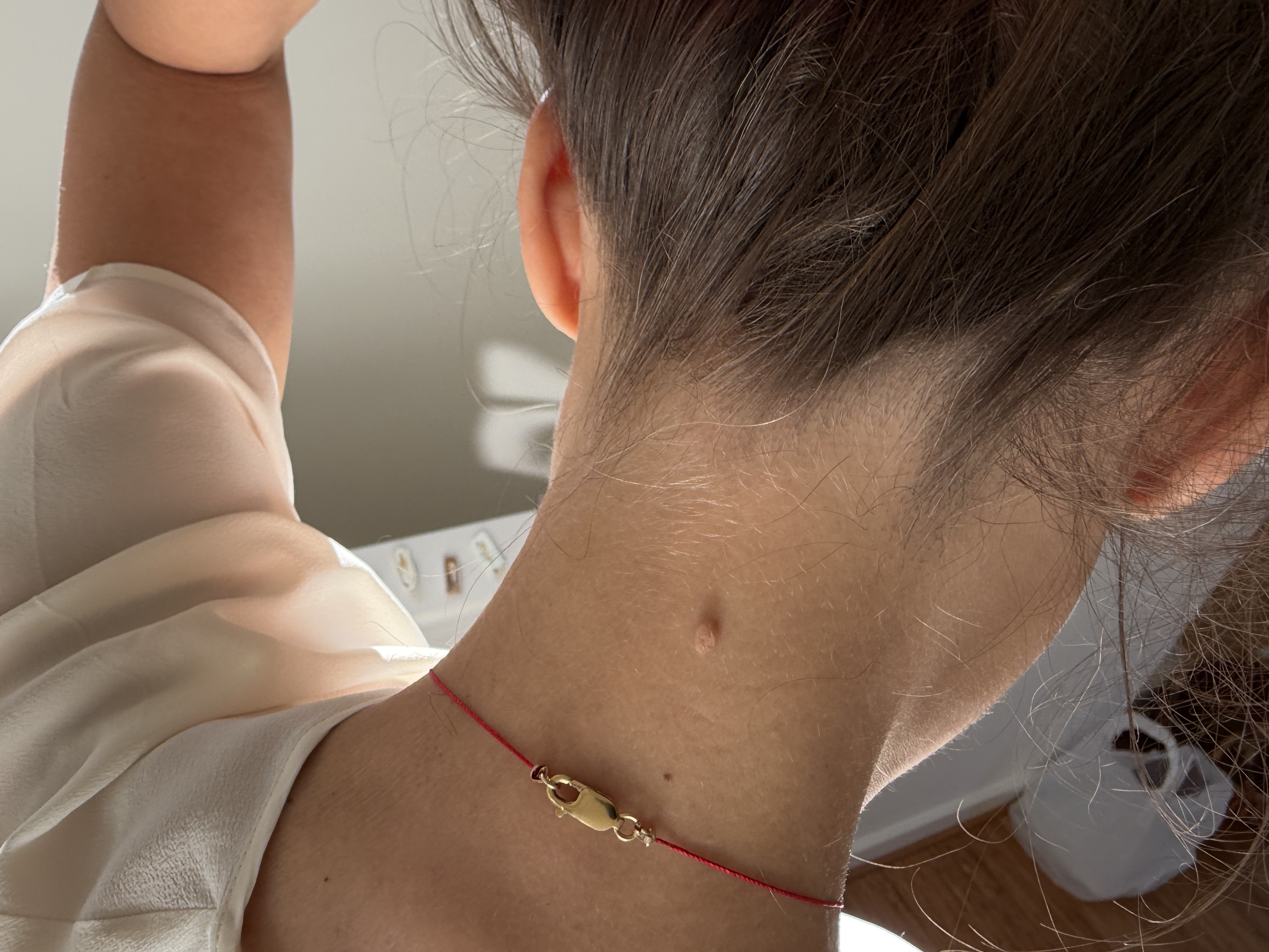 Porcelain + Gold Luster Necklace