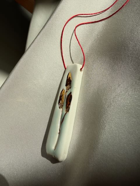 Porcelain + Gold Luster Necklace