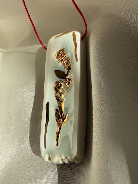 Porcelain + Gold Luster Necklace