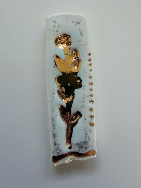 Porcelain + Gold Luster Necklace