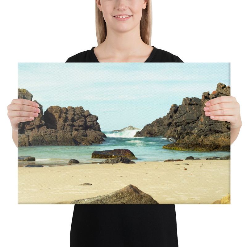 Pointing to Seal Rocks