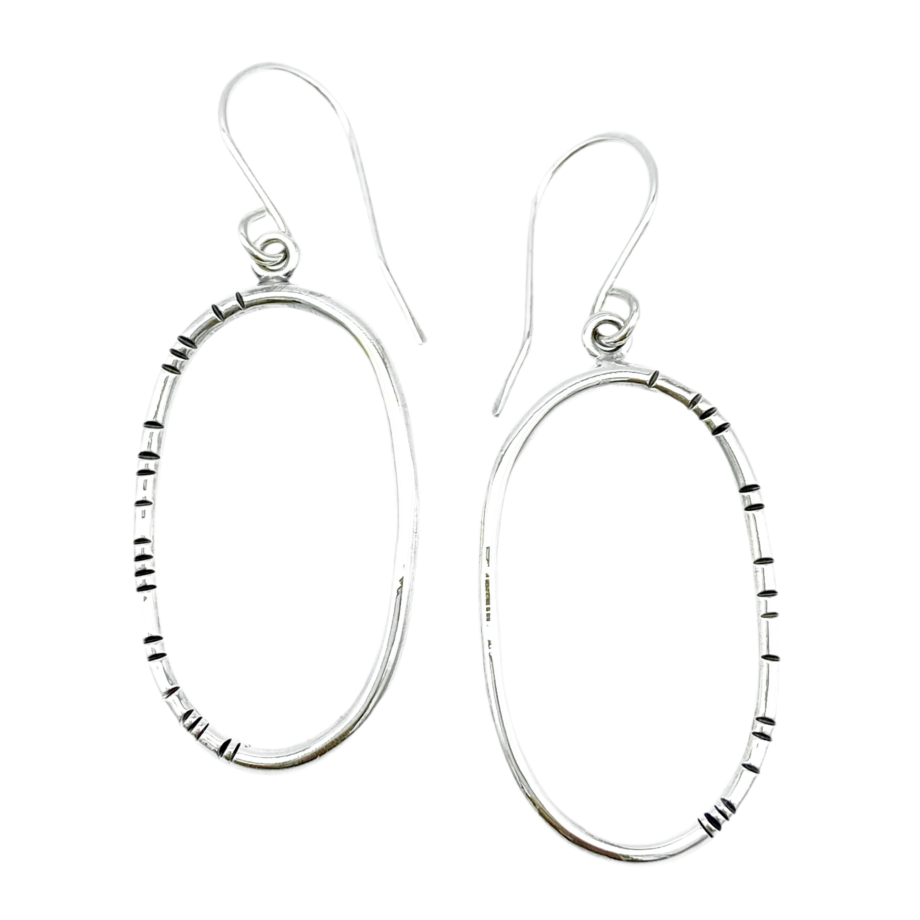 Stamped Oval Hoops