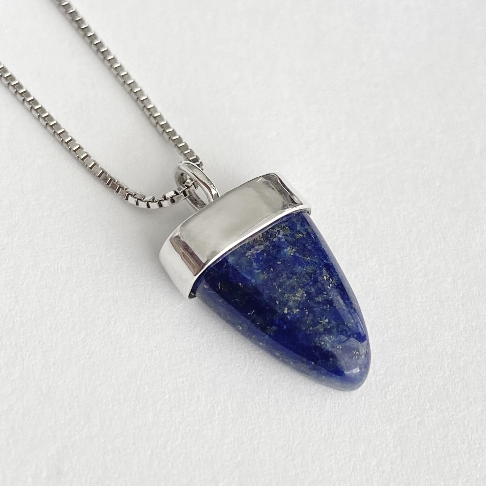 Mini Lapis Shield Pendant