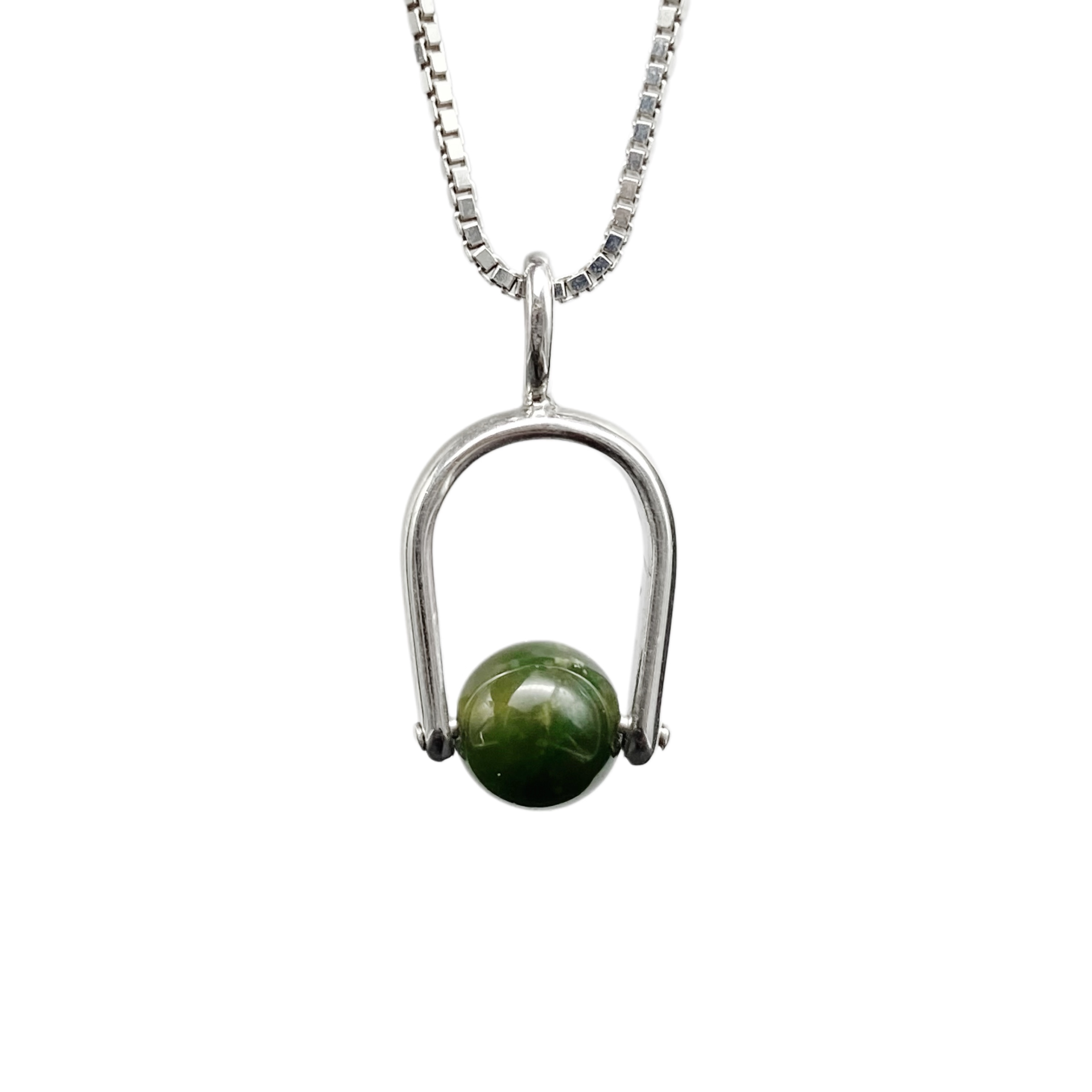 Riveted Jasper Bead Pendant