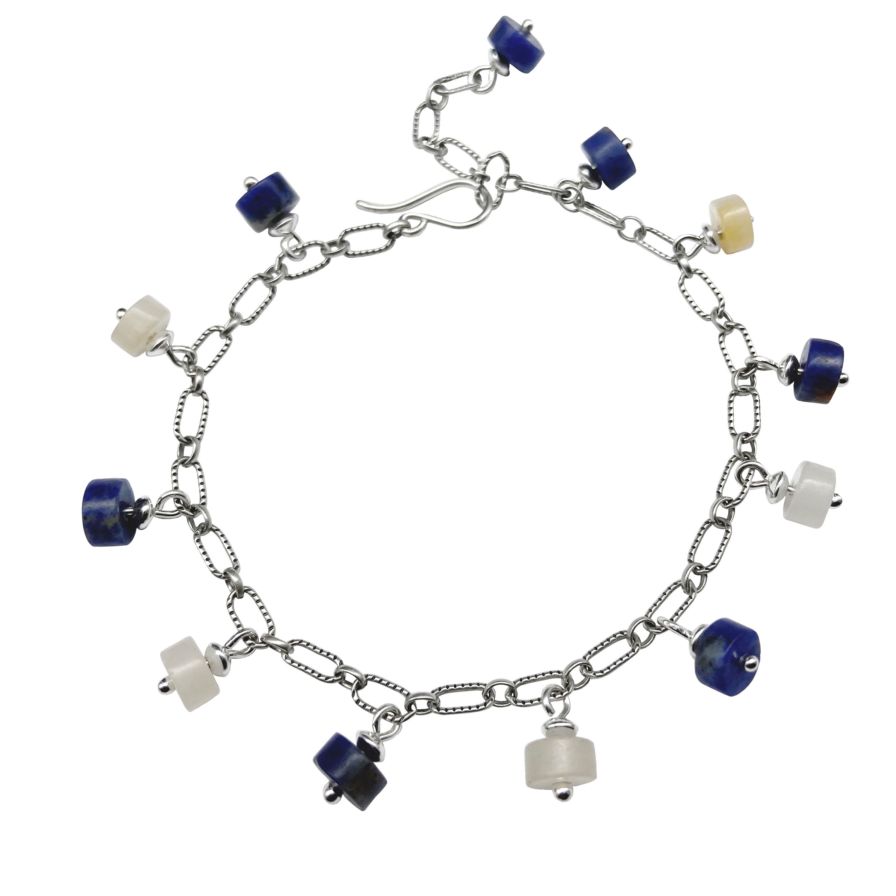 Sodalite & Sunstone Charm Bracelet