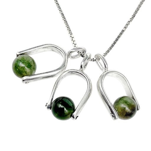 Riveted Jasper Bead Pendant