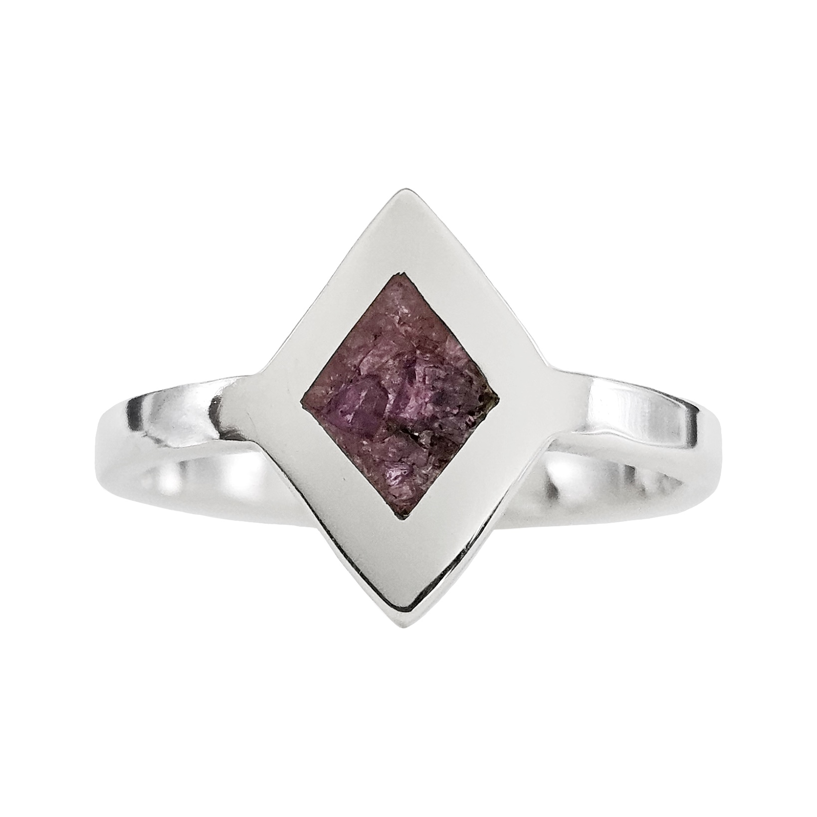 Size 6.5 Crushed Garnet Diamond Ring