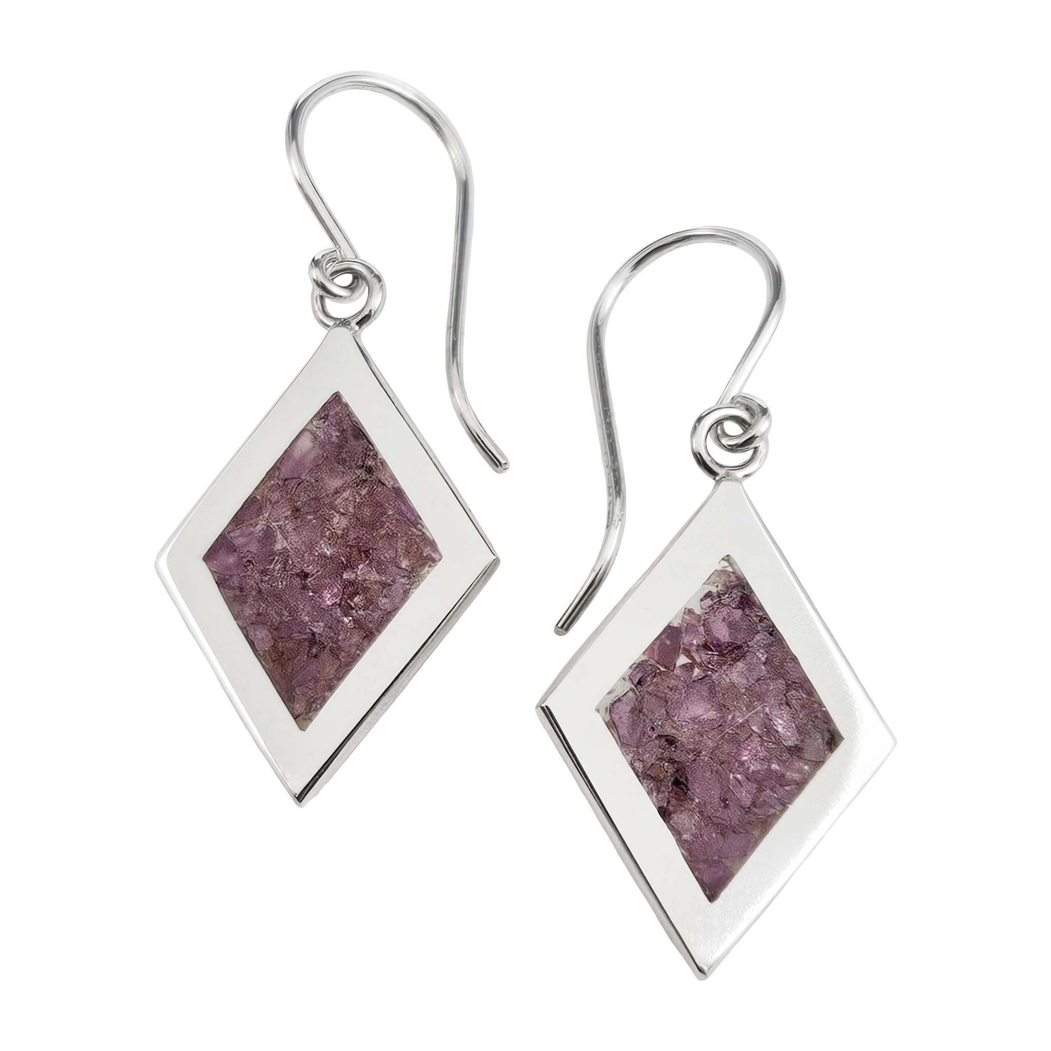 Crushed Garnet Diamond Earrings