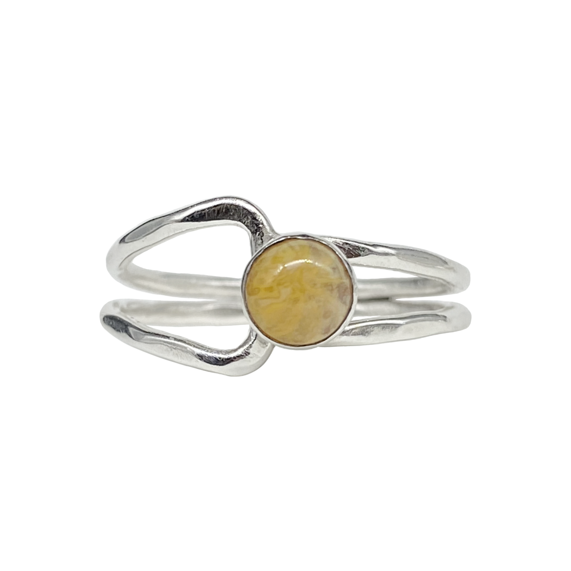 Size 7 Endless Road Ring with Fossil Coral