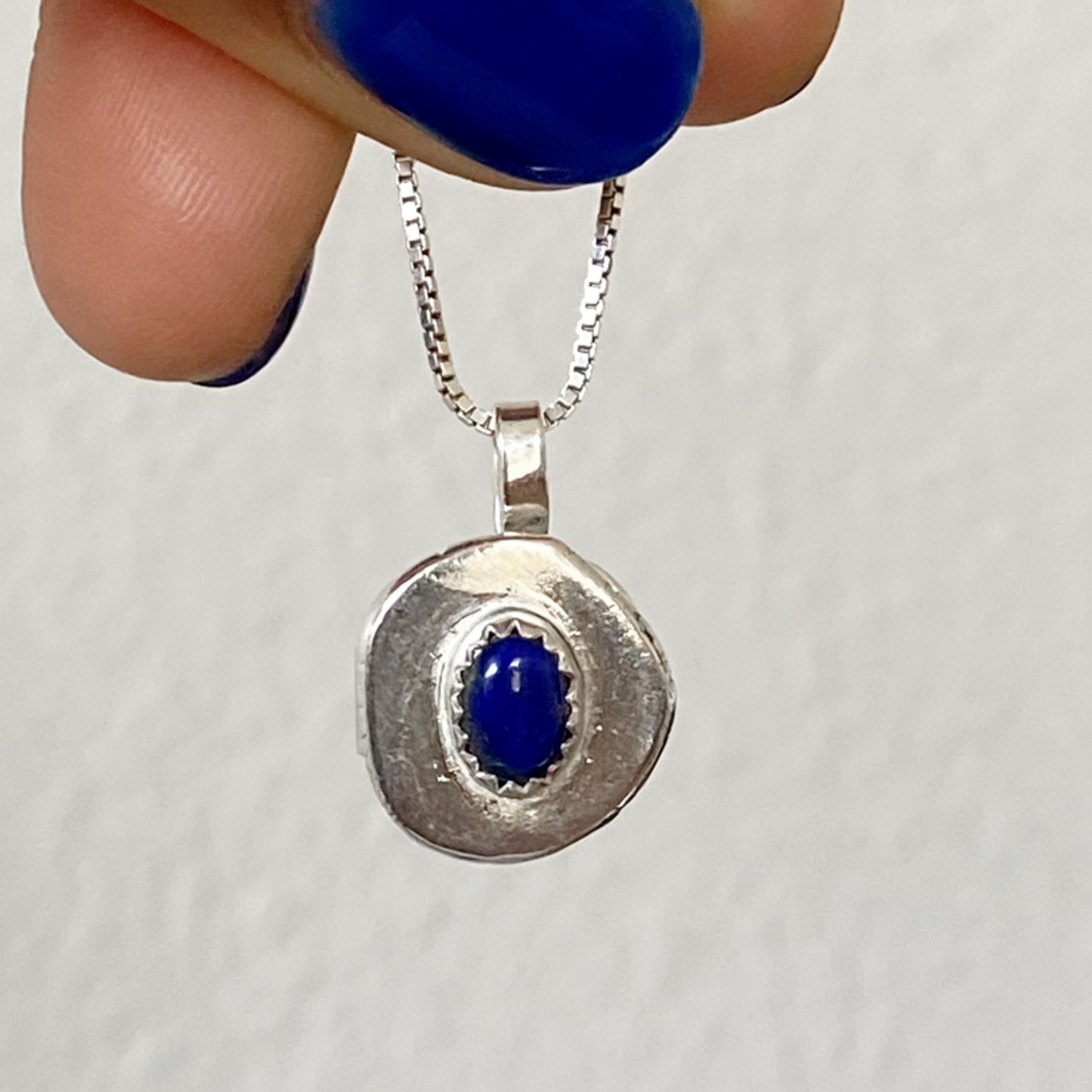 Reclaimed Lapis Locket