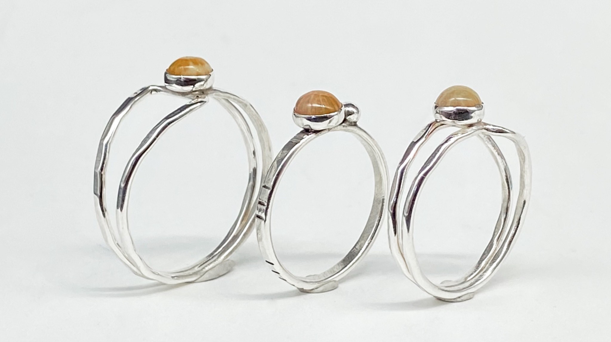 Size 7 Endless Road Ring with Fossil Coral