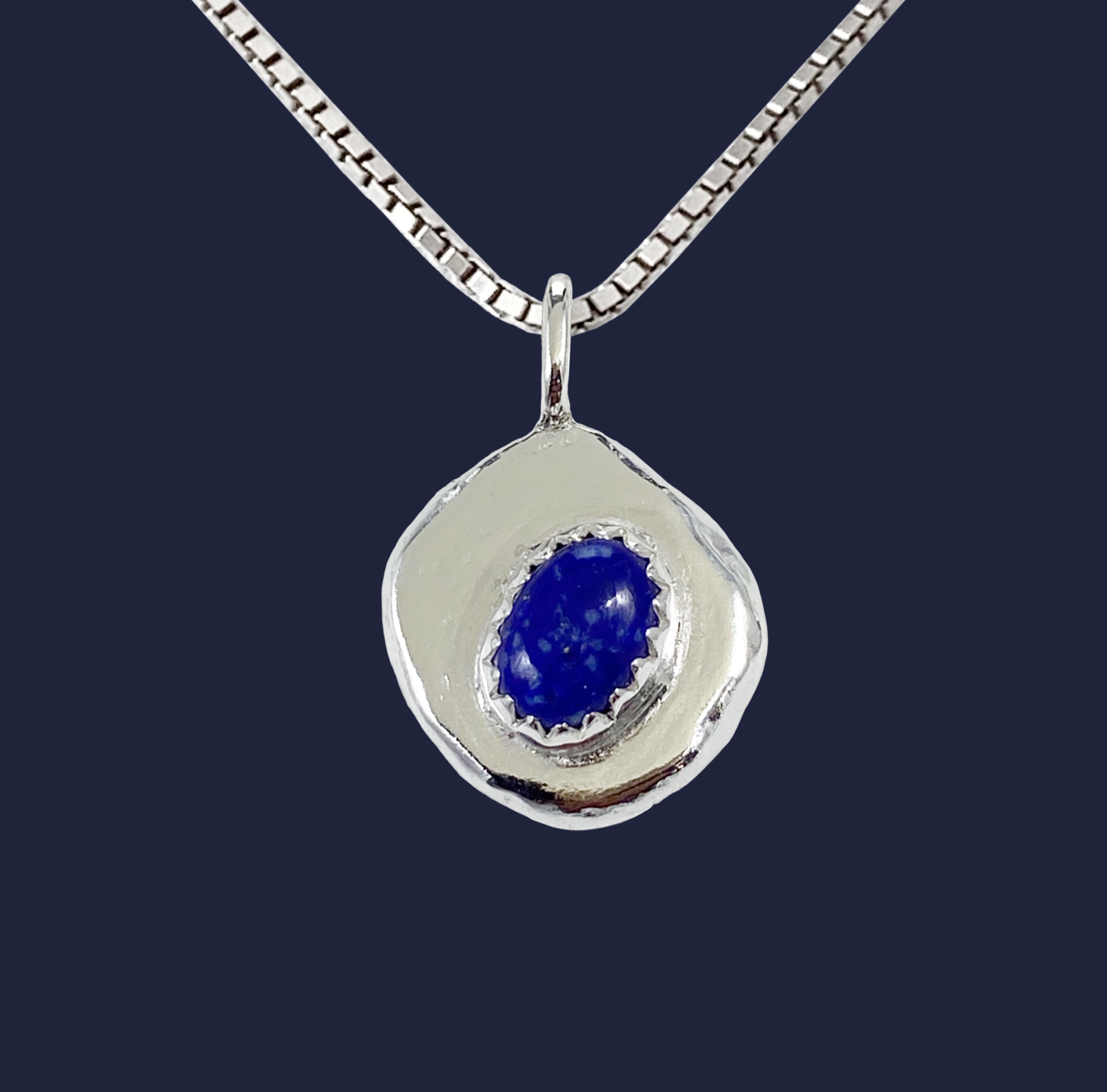 Reclaimed Lapis Pendant