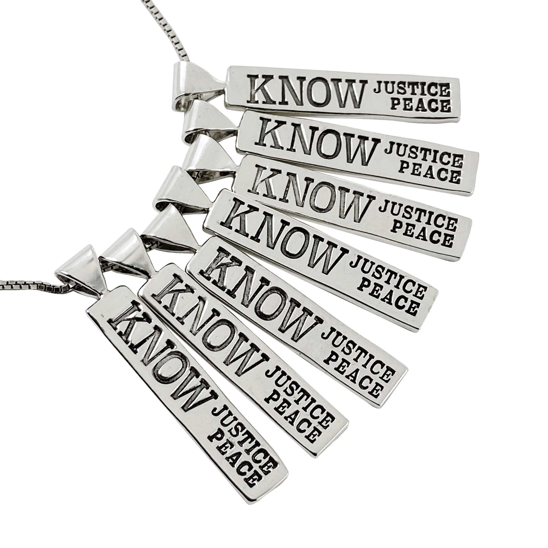Know Justice Know Peace Pendant