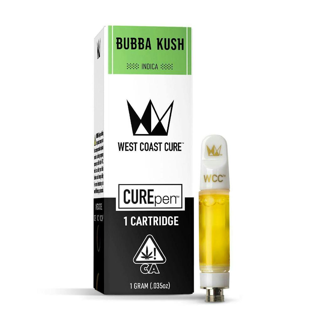West Coast Cure - CUREpen Cartridge - 1 Gram - Bubba Kush - Indica