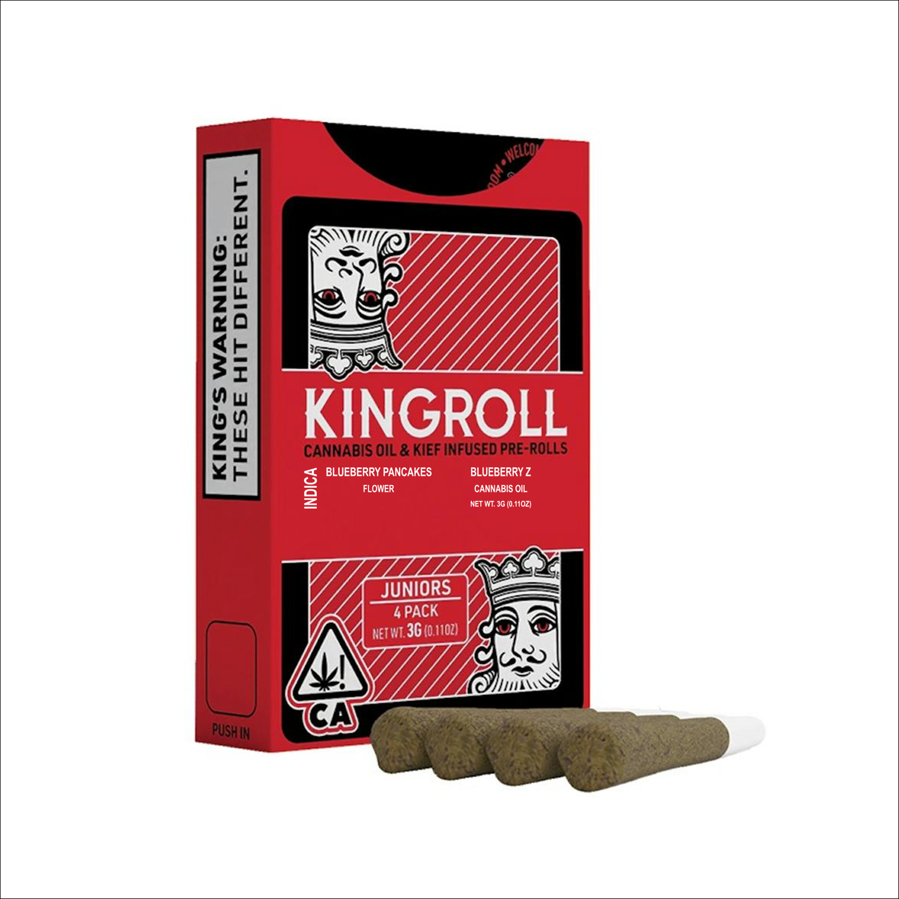 KingRoll - 4 Pack Pre-rolls - Blueberry Pancakes - Indica