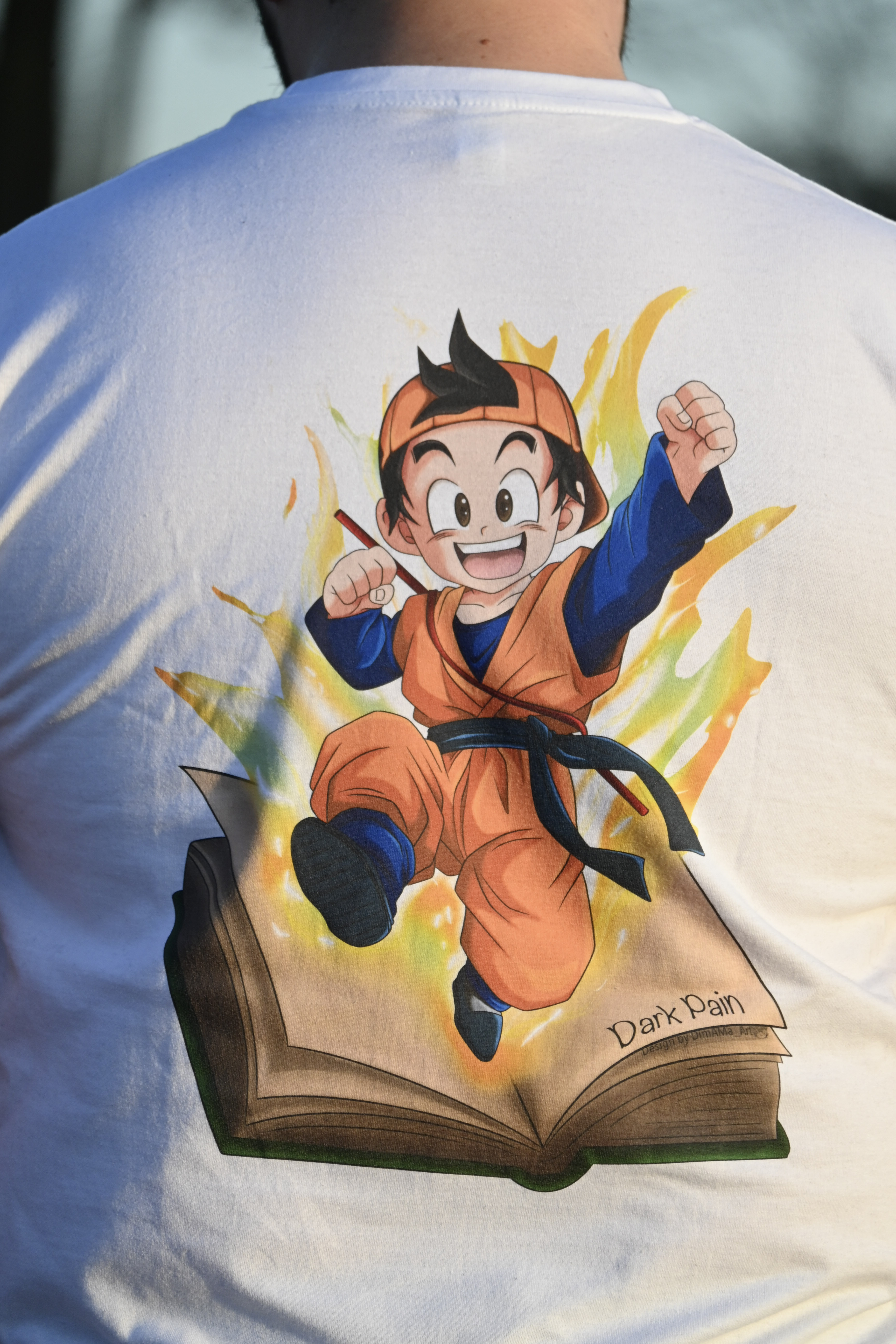 T-Shirt "Dark Pains Toon Version" Weiß