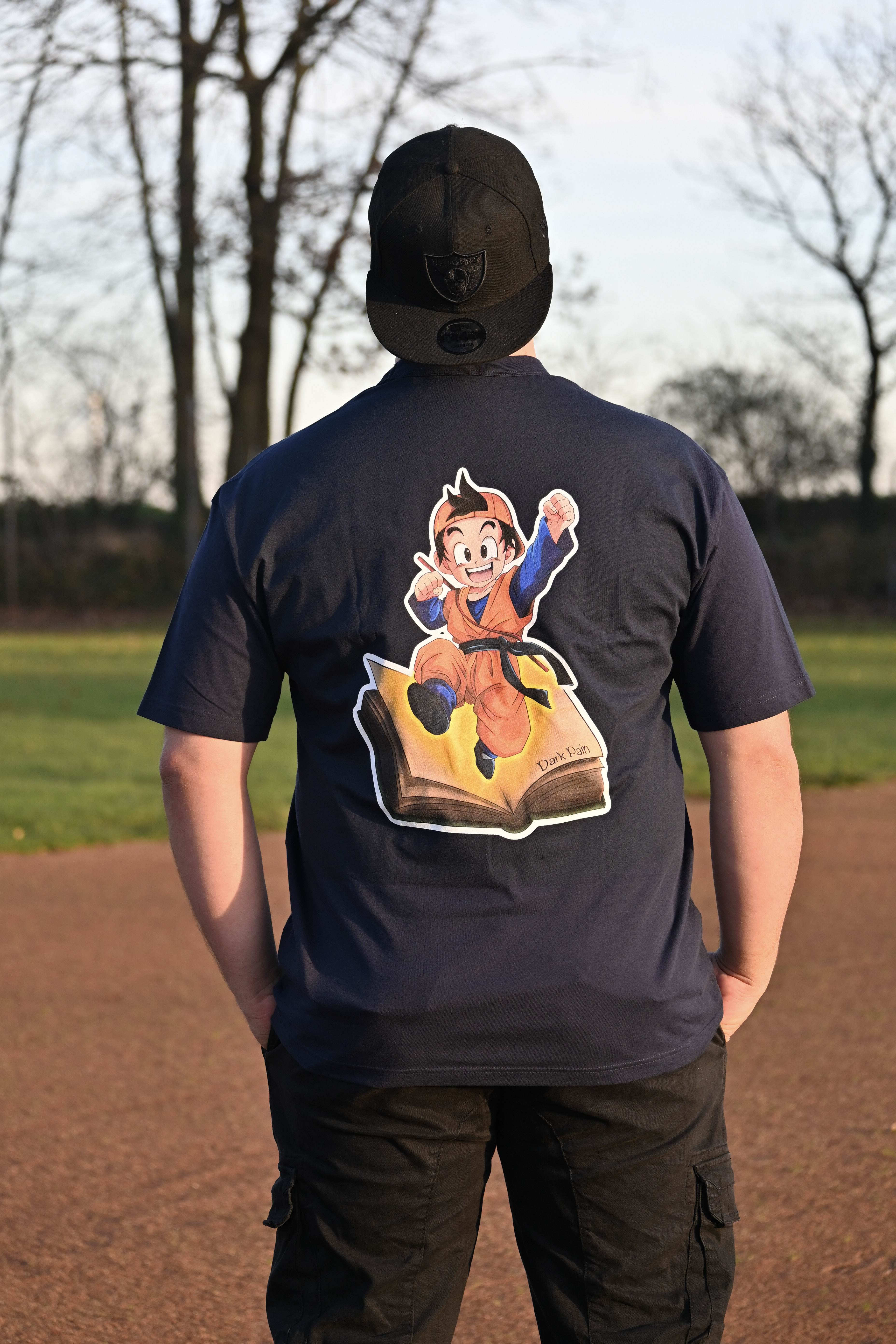 Oversized T-Shirt "Dark Pains Toon Version" French Navy (Dunkelblau)