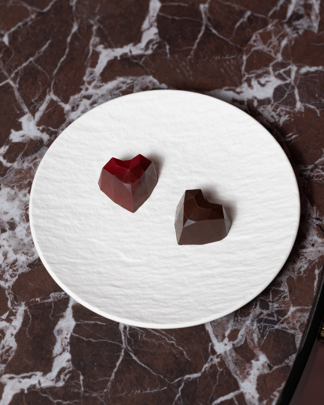 Ballotin Saint-Valentin de 2 Bonbons coeur 