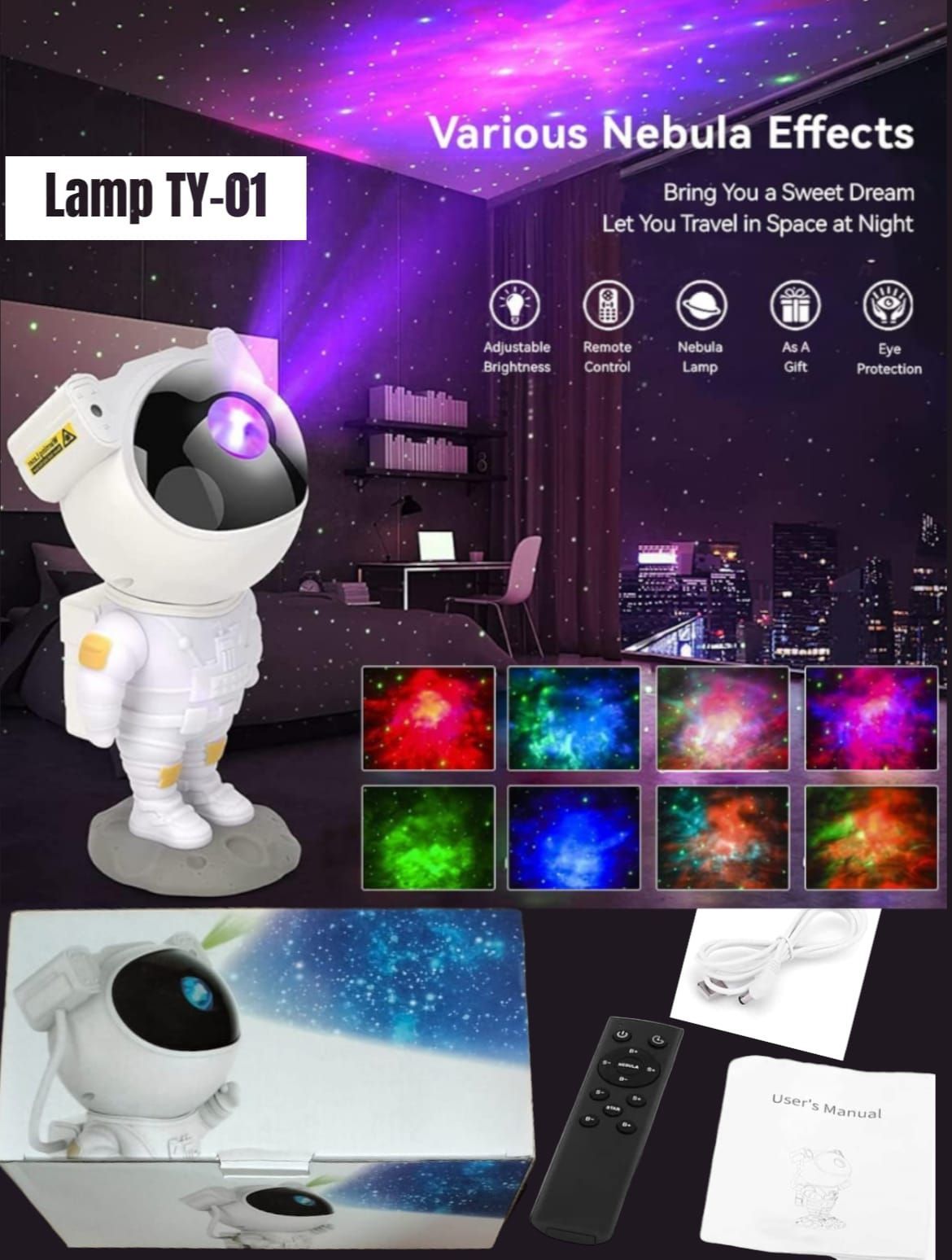 Star Projector Galaxy Night Light - Astronaut Space Projector, Starry Nebula Ceiling LED Lamp with Timer and Remote, Kids Room Decor Aesthetic, for Christmas, Birthdays, Valentine's Day