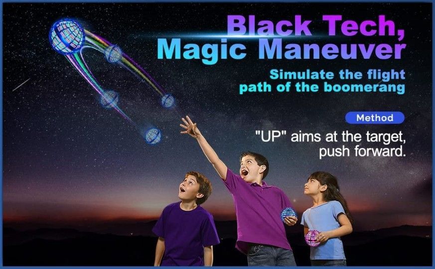 Flying Sky Ball Toy Boomerang With RGB lights