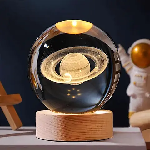 3D Saturn Crystal Ball Lamp