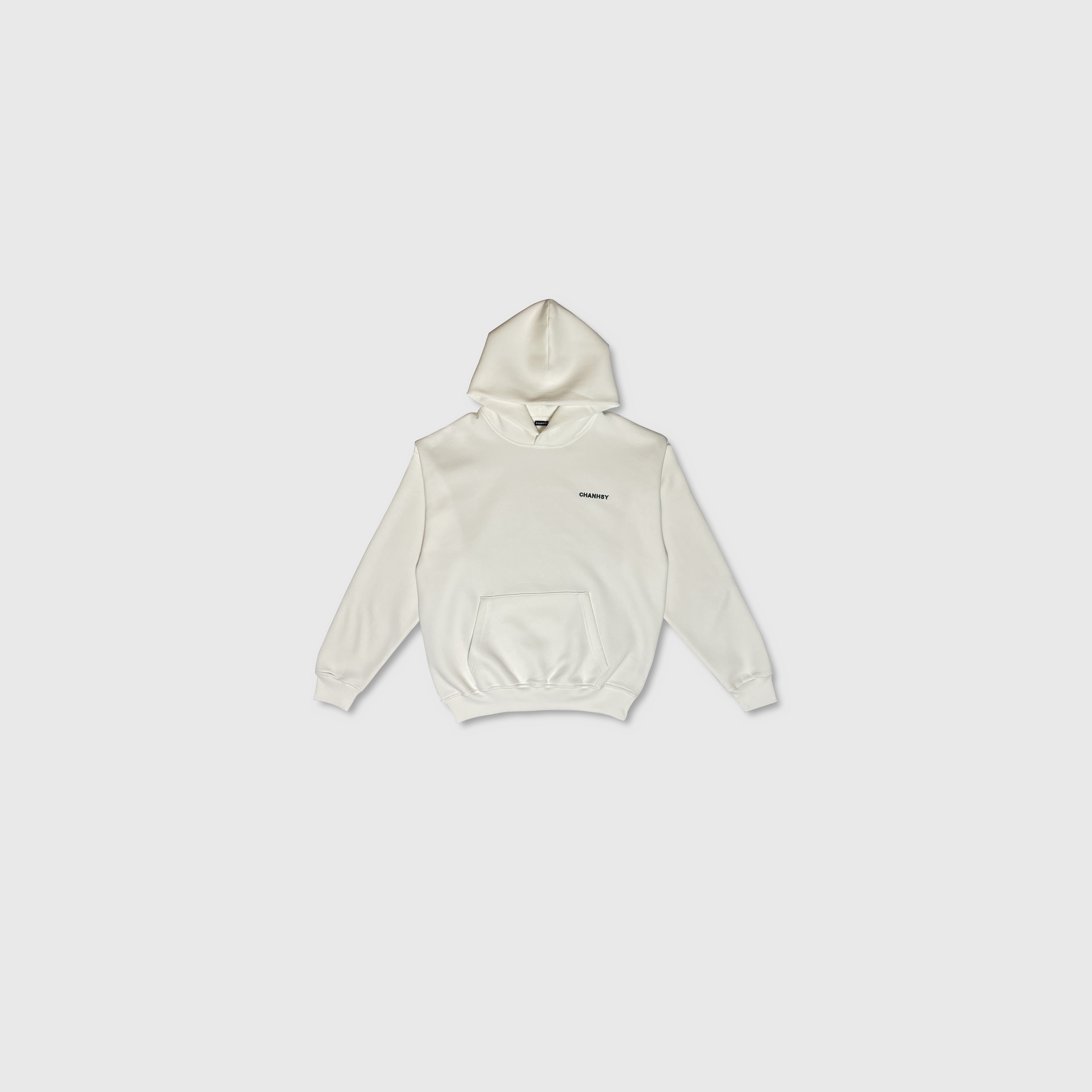 IVORY WHITE FLEECE HOODIE