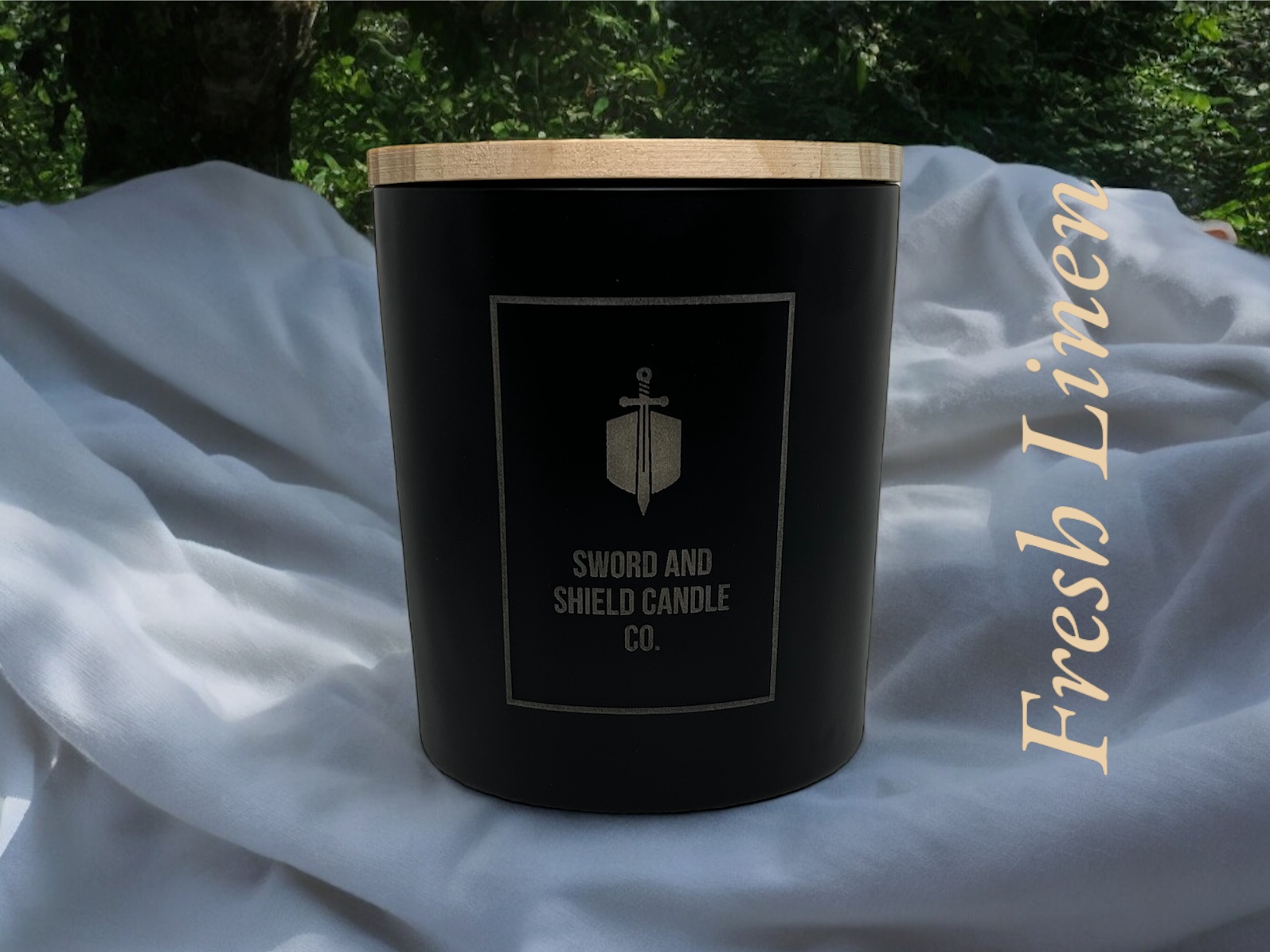 Fresh Linen Scent 12oz Coconut Soy Wax Candle