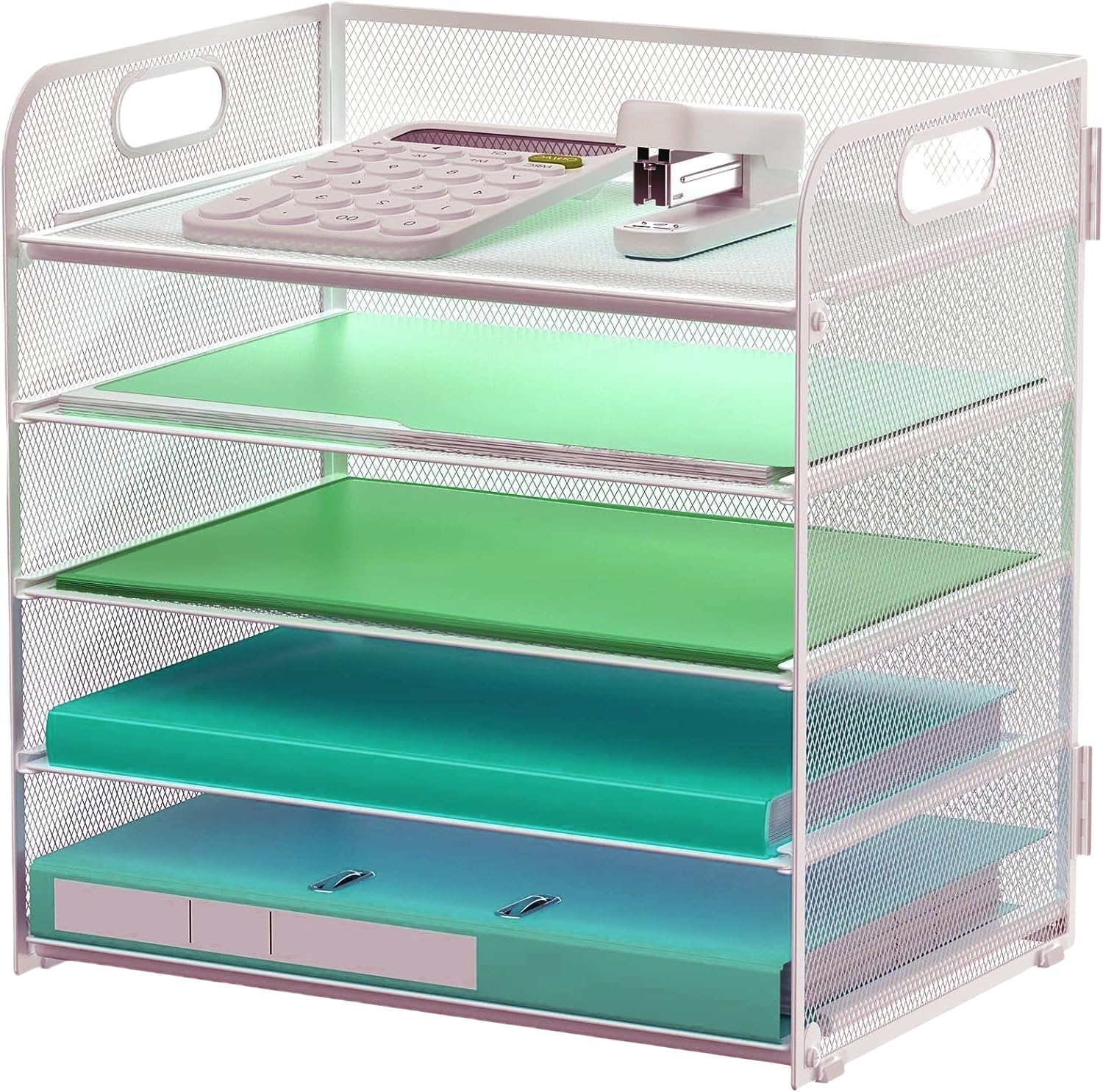 4-Tier Mesh Desk Organizer