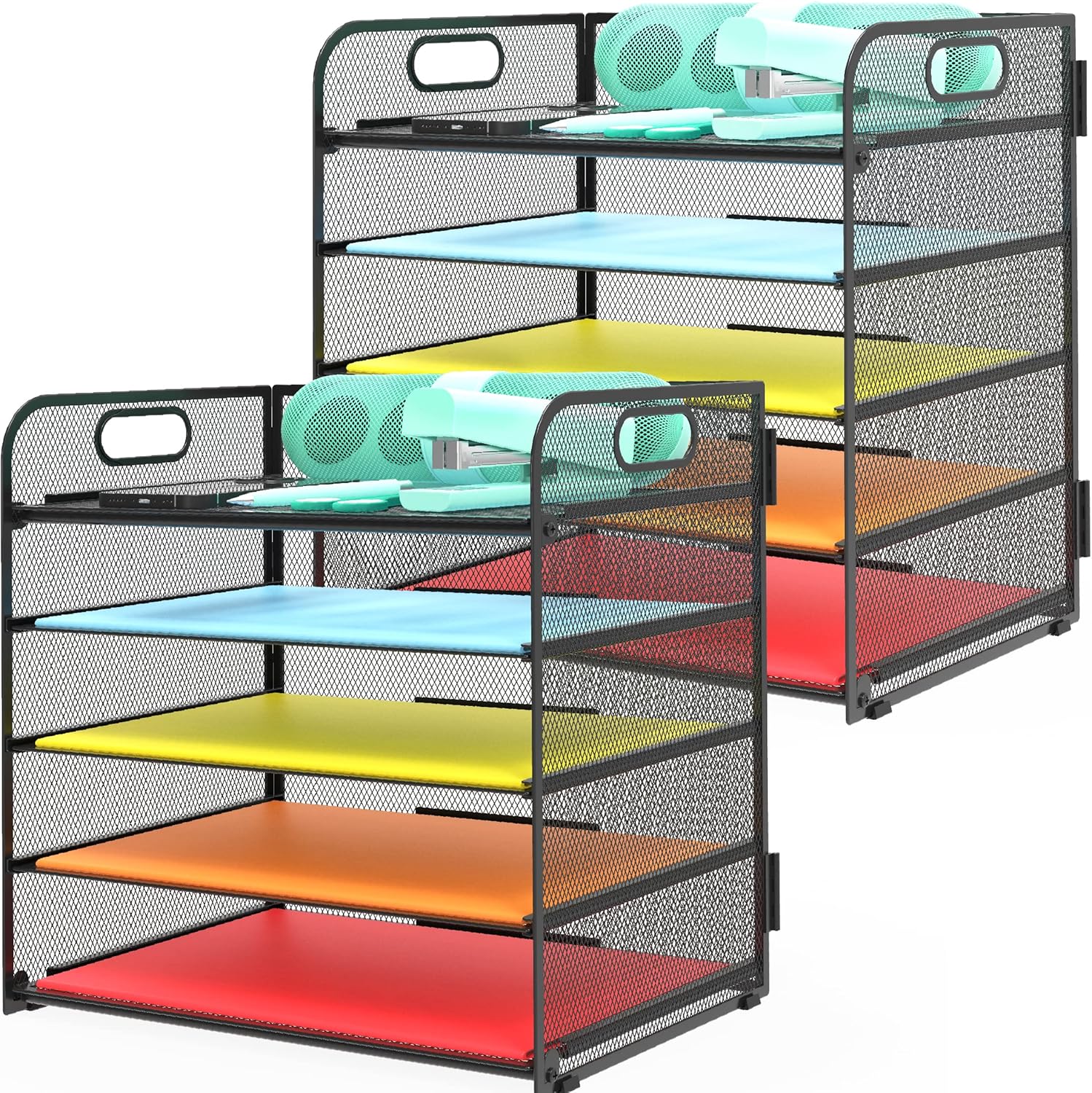 4-Tier Mesh Desk Organizer