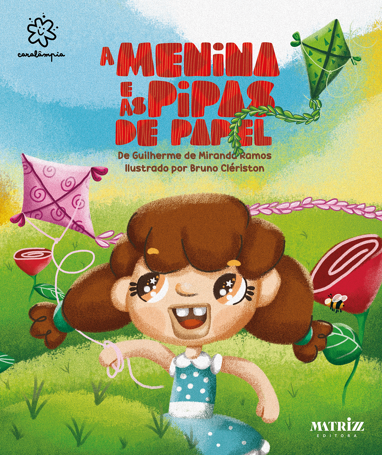 A menina e as pipas  de papel