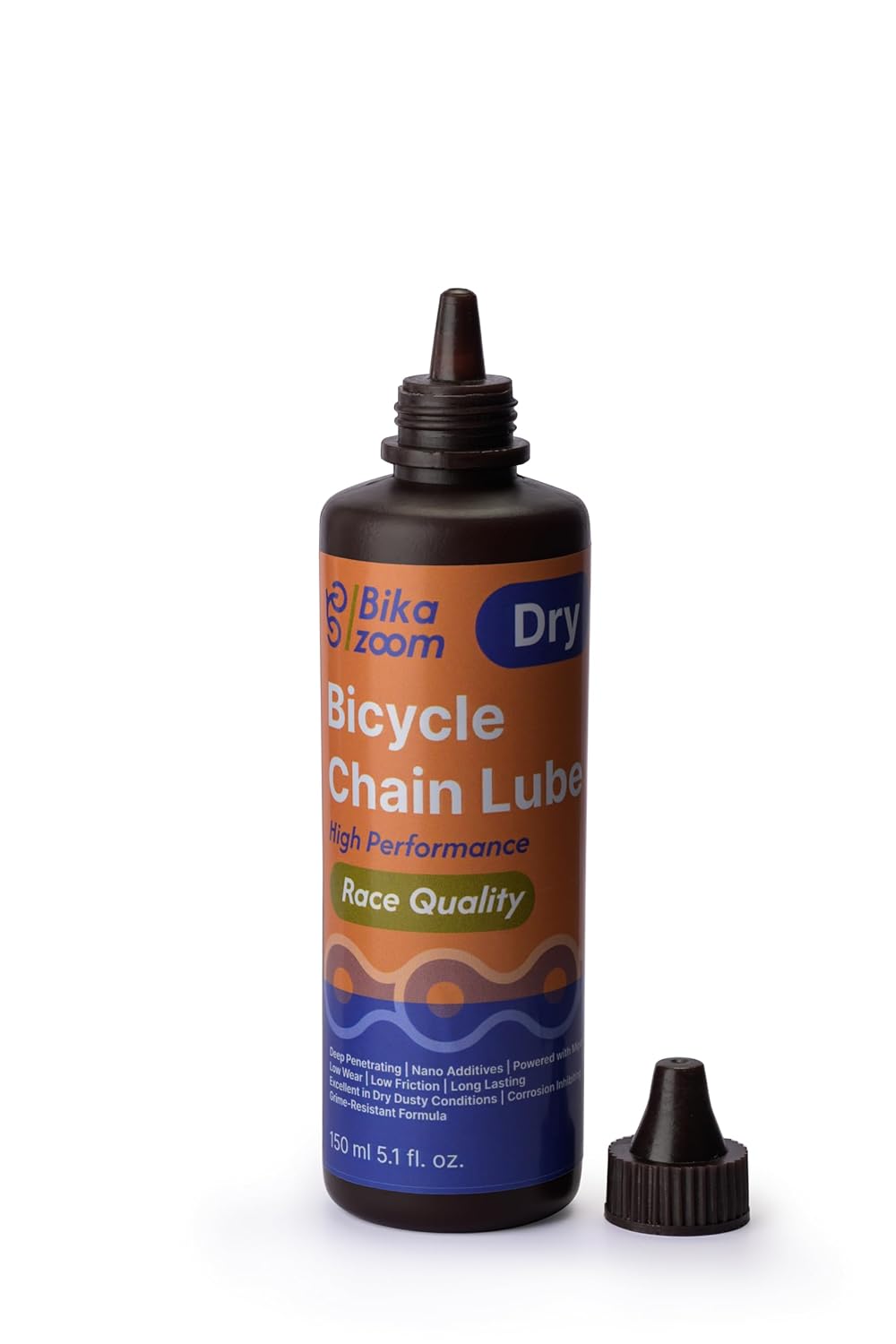 Bikazoom - Bicycle Chain Lube | Dry Weather| Superior Lubrication In Dry Dusty Conditions | 150 ml